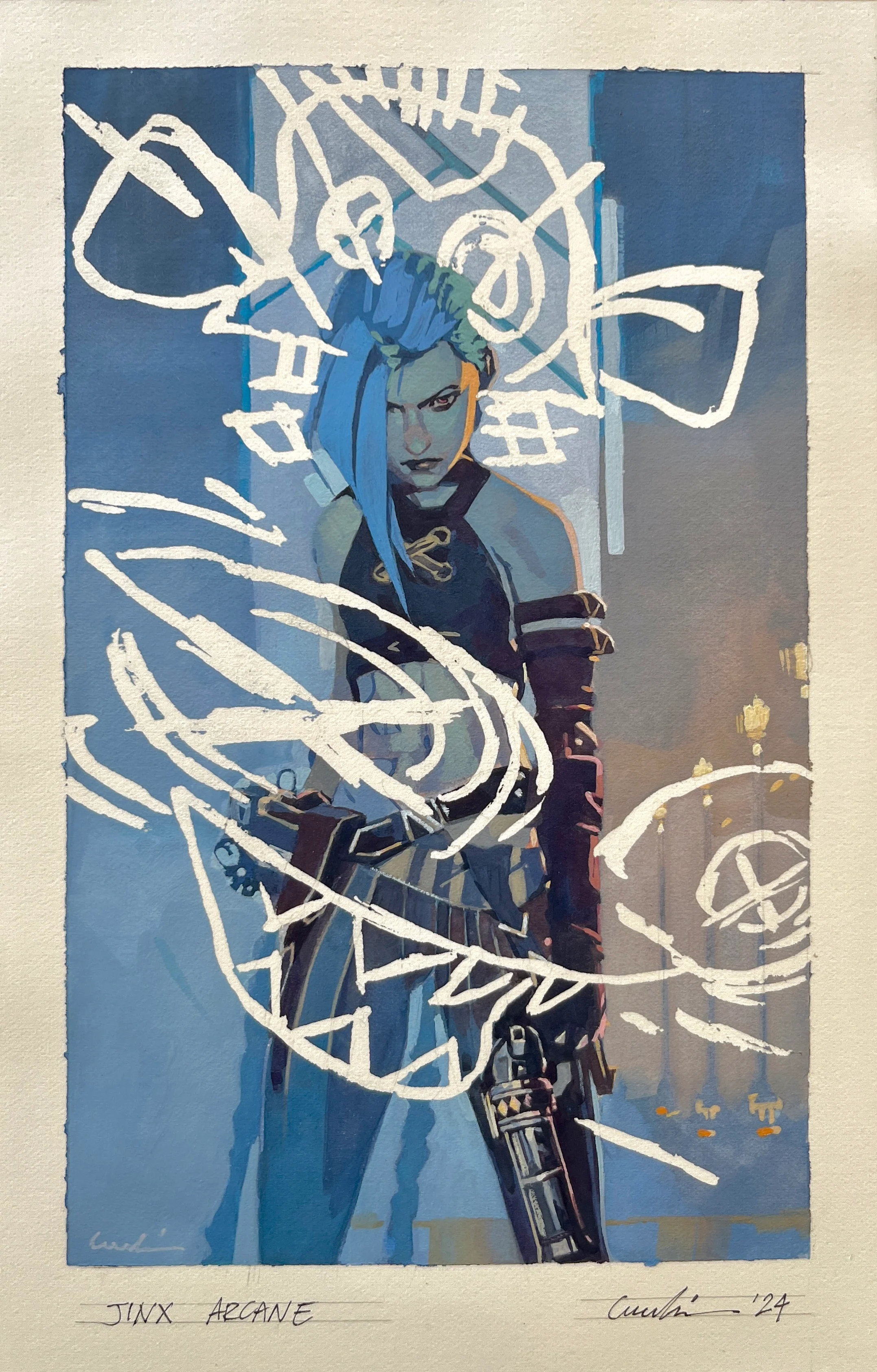 Andrea Cucchi Original Art Jinx Arcane Illustration - Image 2