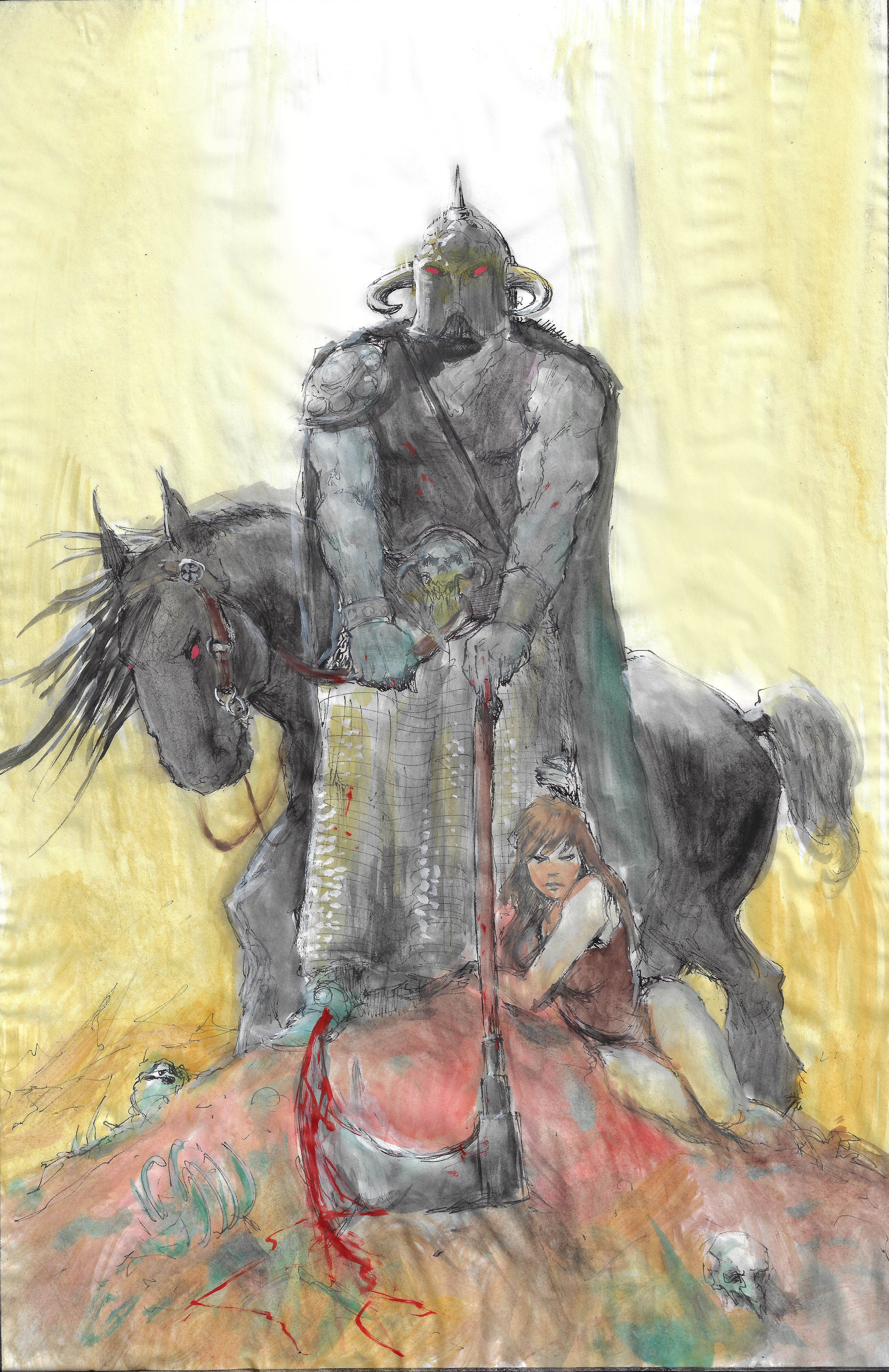 Casey Parsons Original Art Death Dealer #1 Cover Concept 3