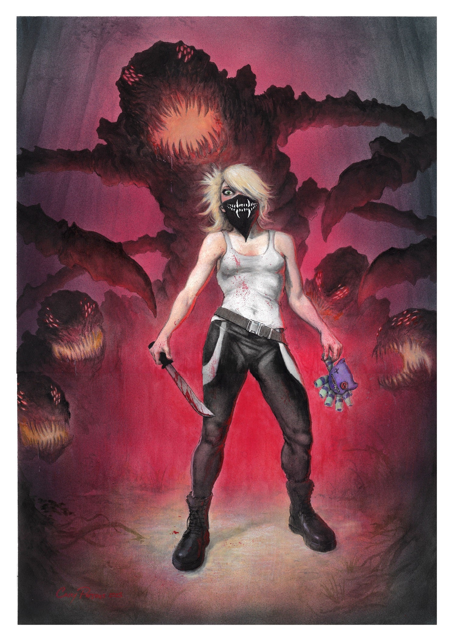 Casey Parsons Original Art Erica Slaughter LCCAF 2023 Promotional Illustration