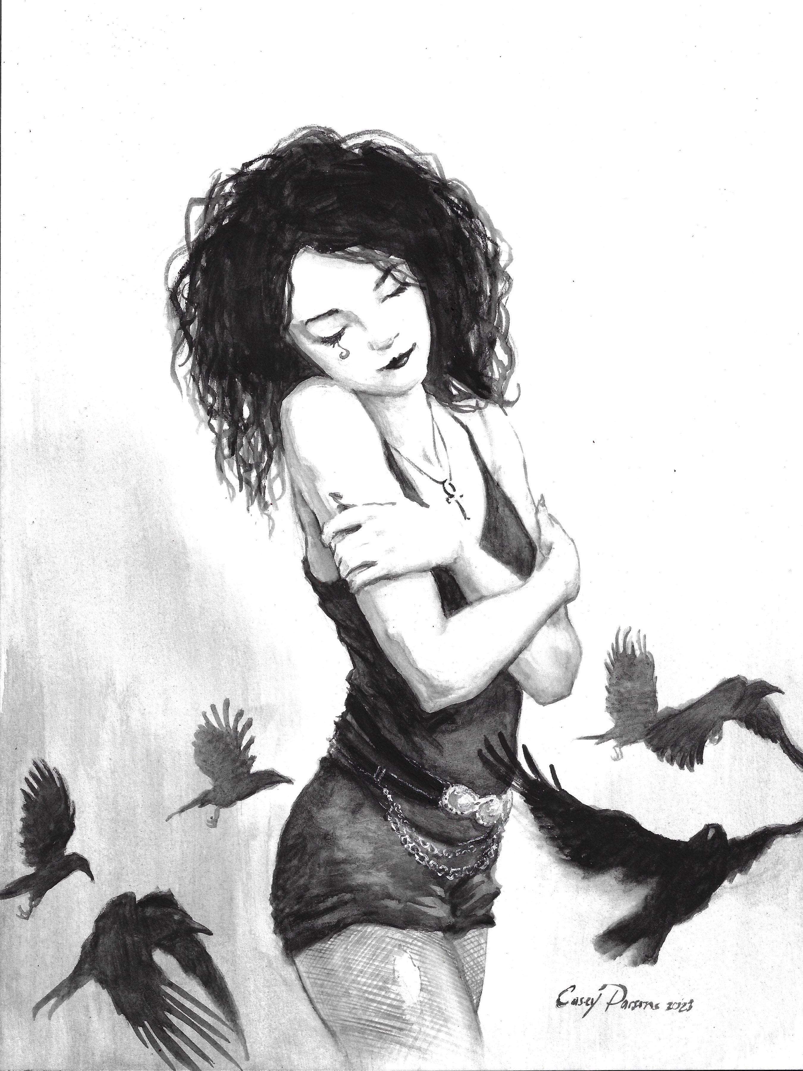 Casey Parsons Original Art Death Illustration