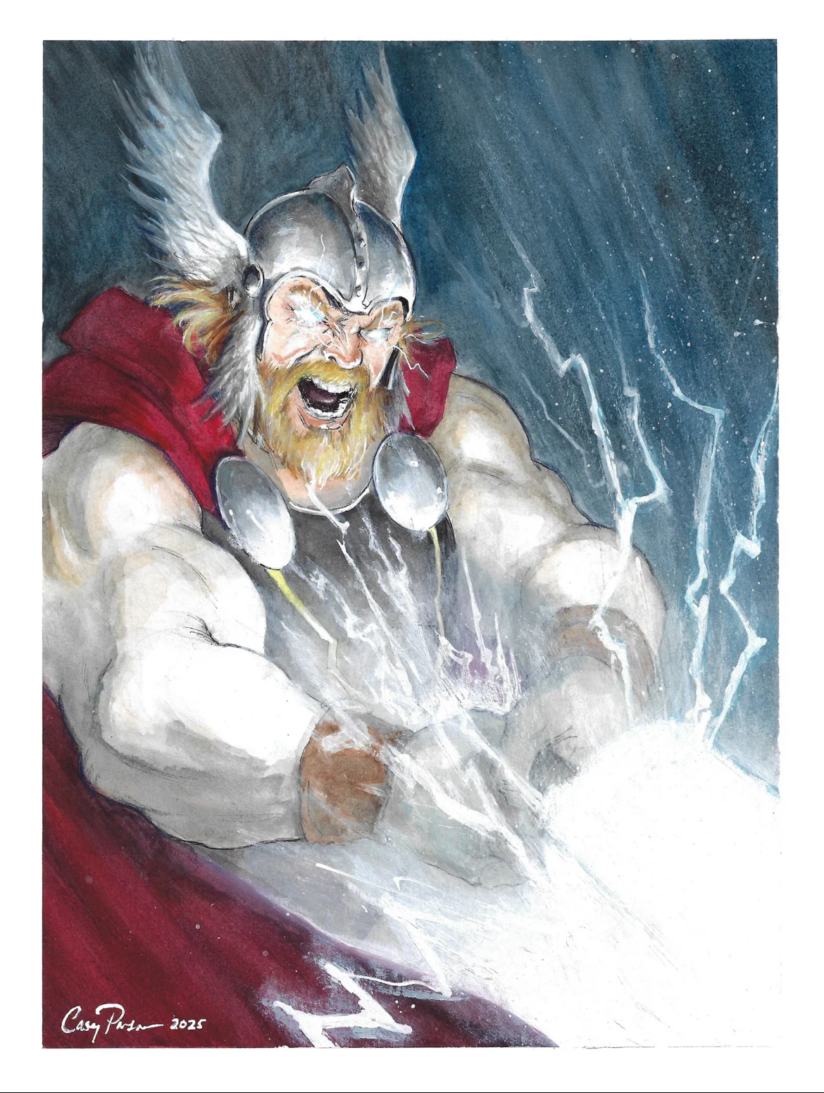 Casey Parsons Original Art Thor Illustration