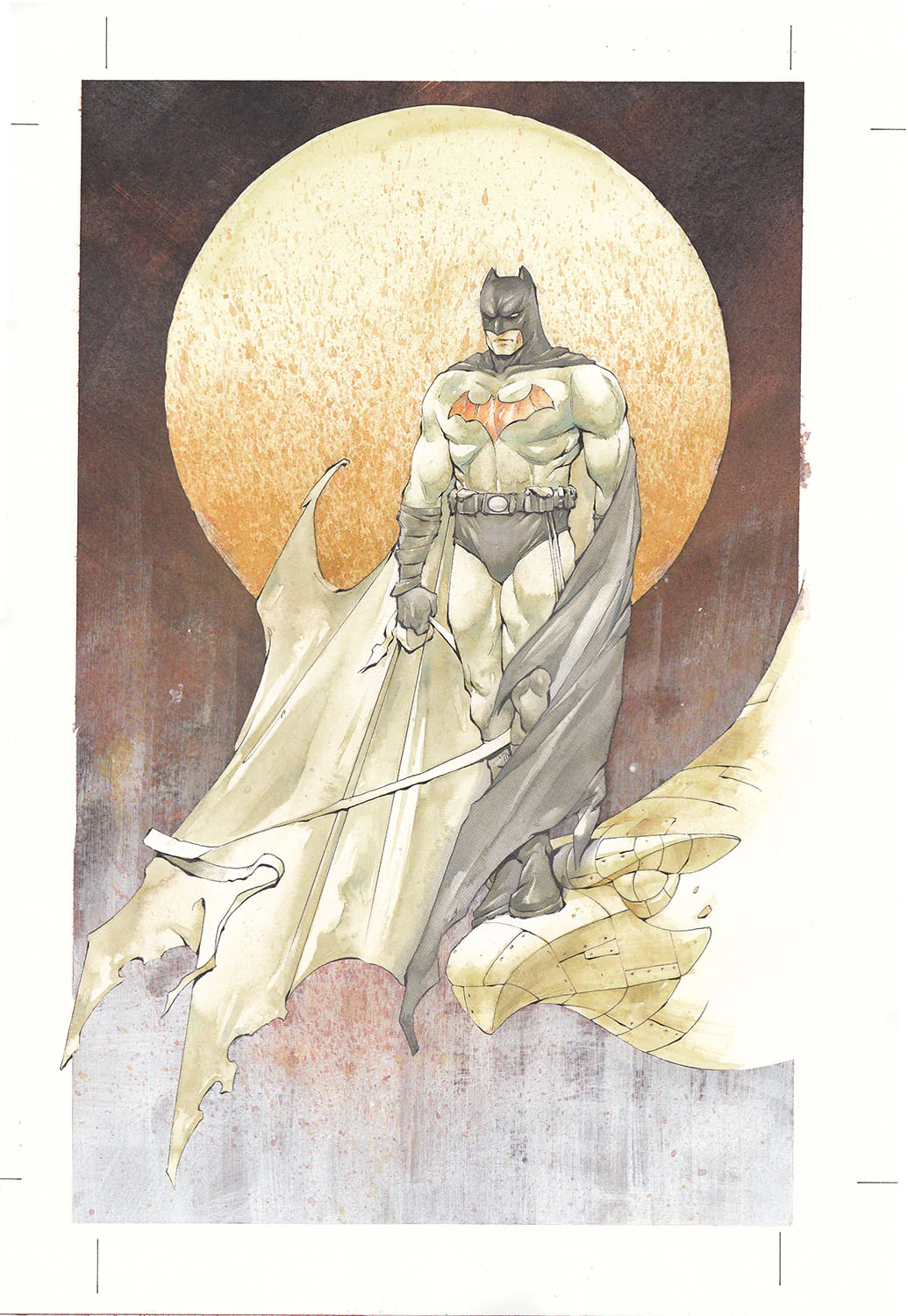 Chuma Hill Original Art Batman Illustration