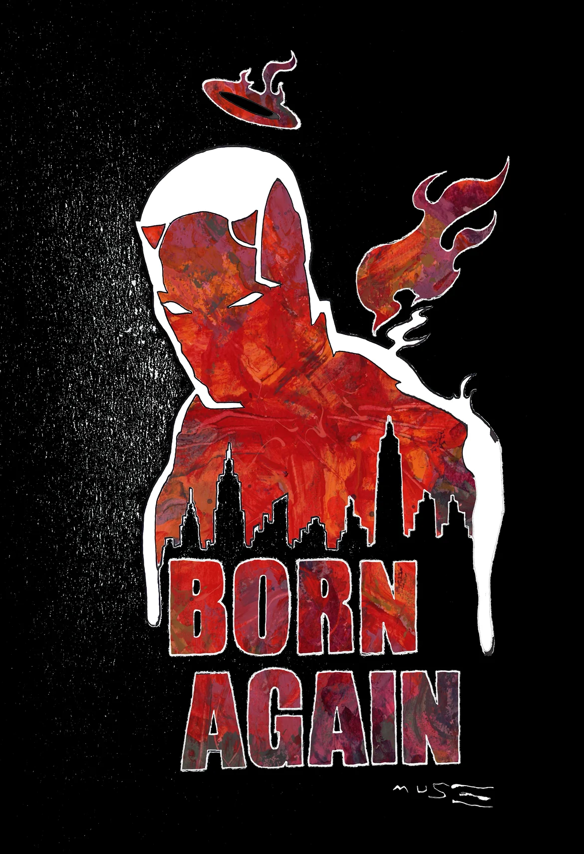David Mack Daredevil: Born Again Black Variant 12x18" Limited Edition Giclee