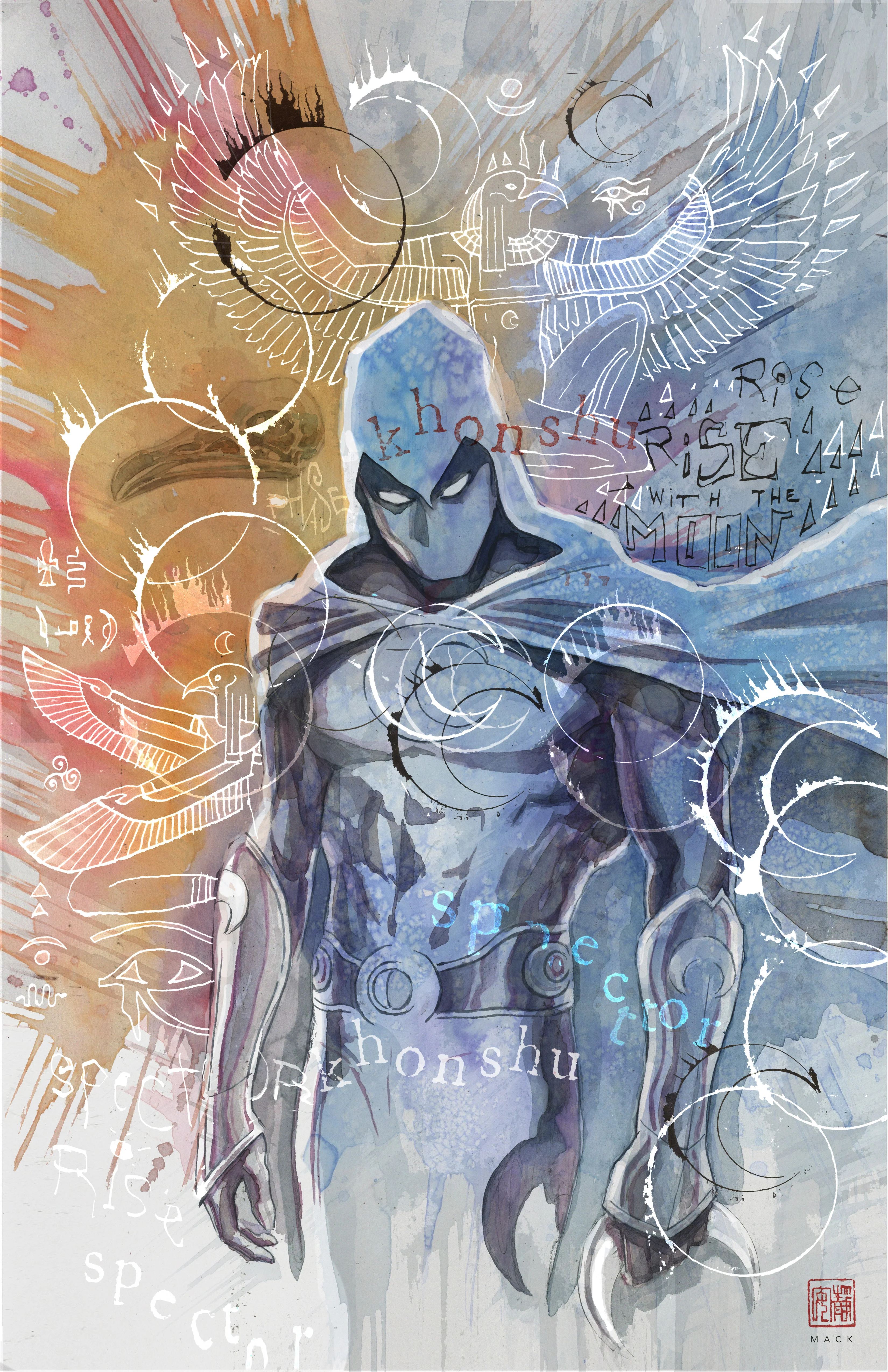 David Mack Moon Knight 12x18" Limited Edition Giclee