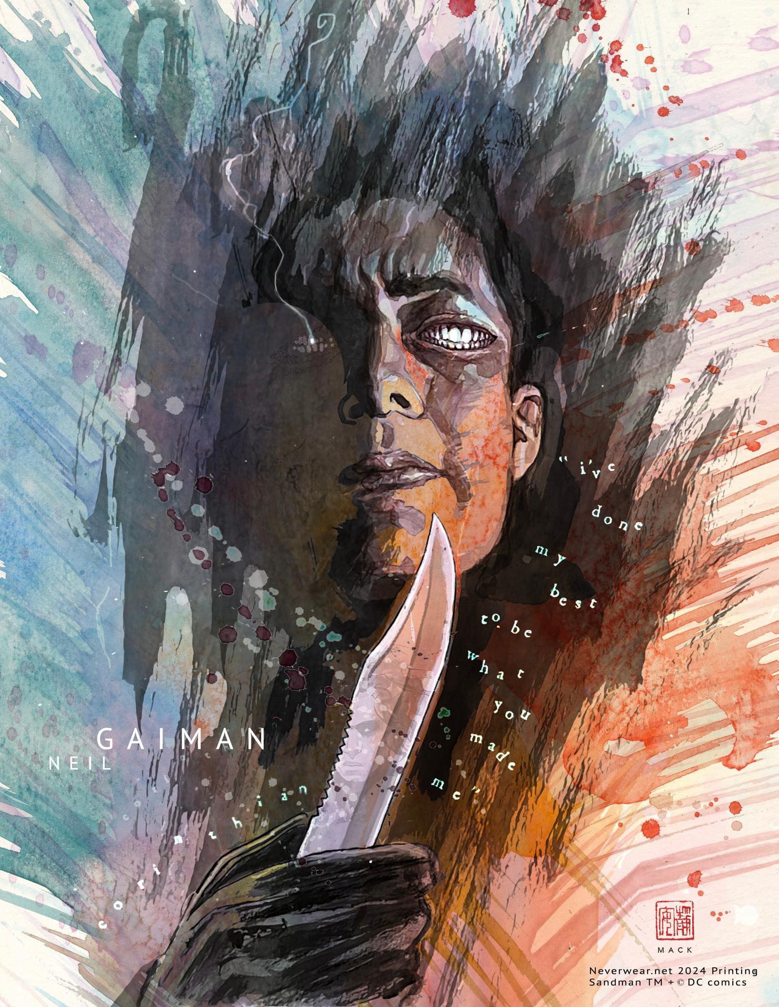 David Mack Original Art Corinthian Neil Gaiman Neverwear Publication