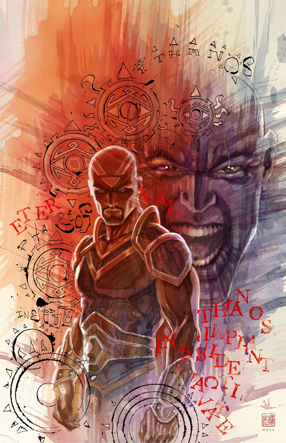 David Mack Original Art Eternals #11 Cover (Includes 3 Pieces- see images)