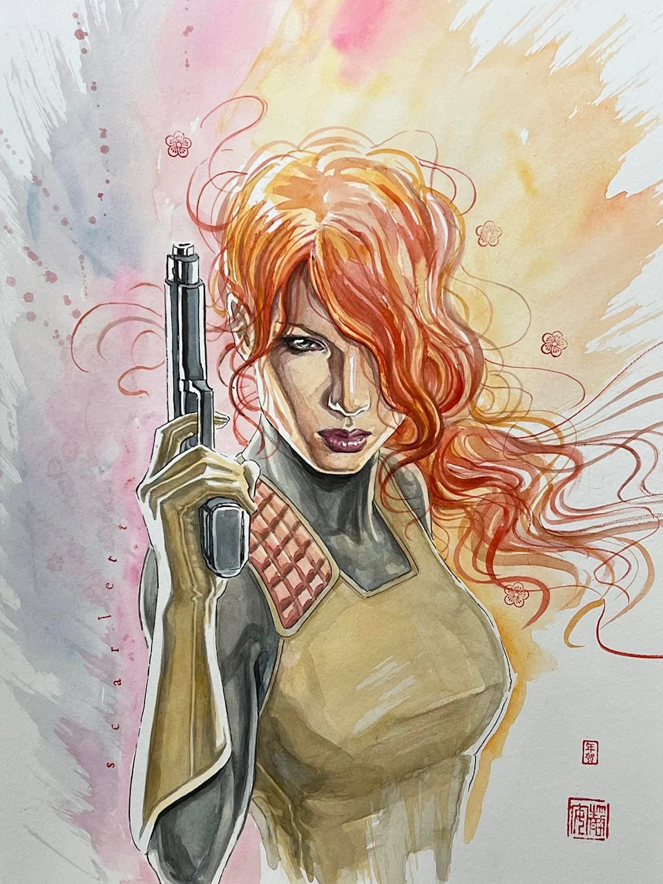 David Mack Original Art GI Joe Scarlett #1 Cover - Image 3