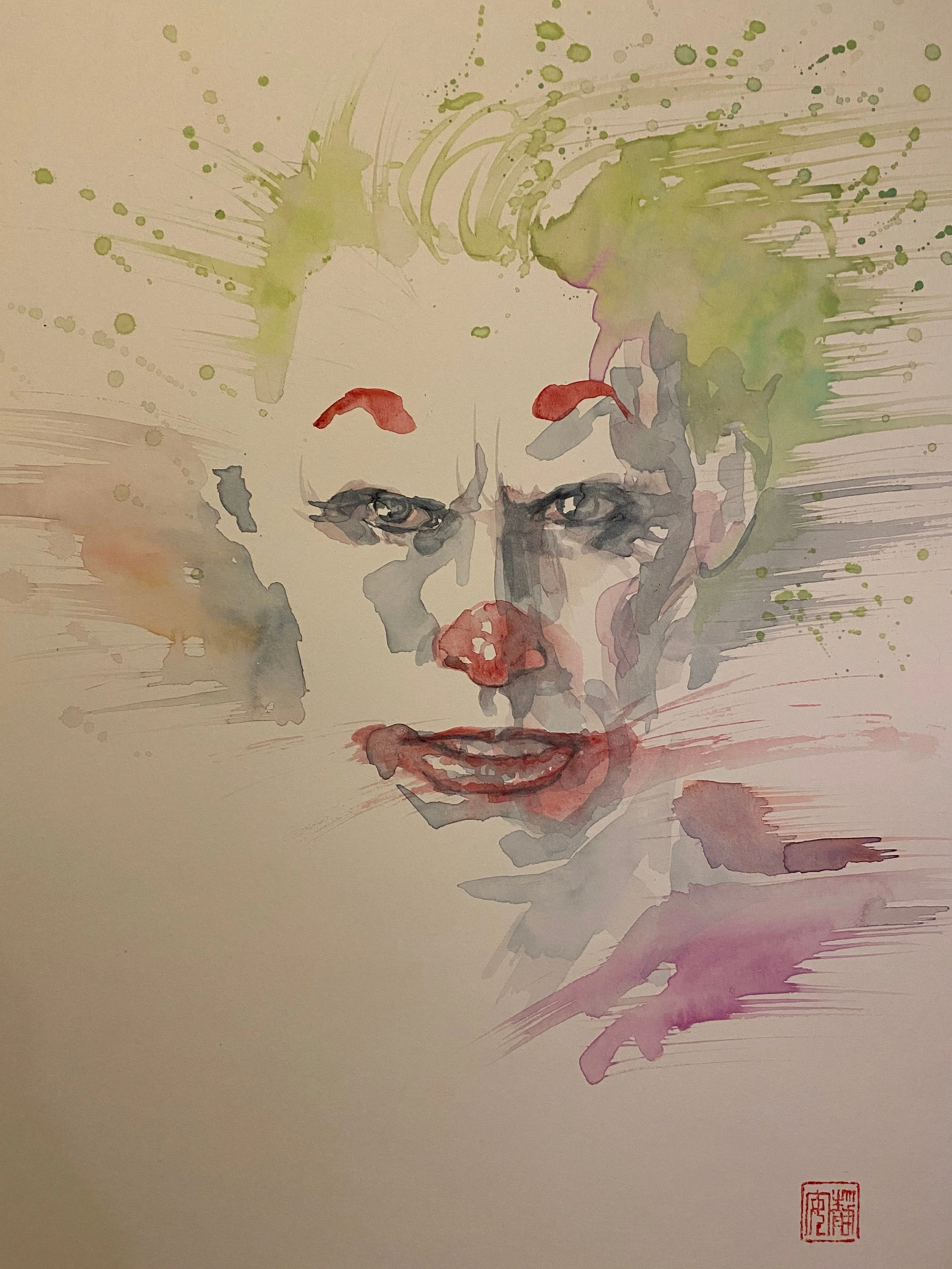 David Mack Original Art Joker Illustration