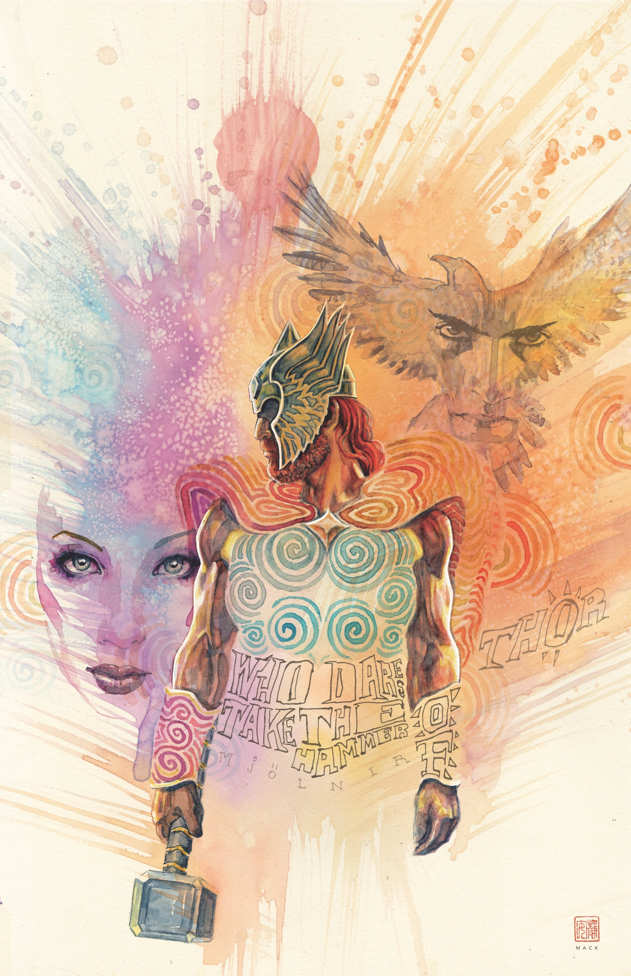 David Mack Original Art Norse Mythology #6 Cover - Image 5