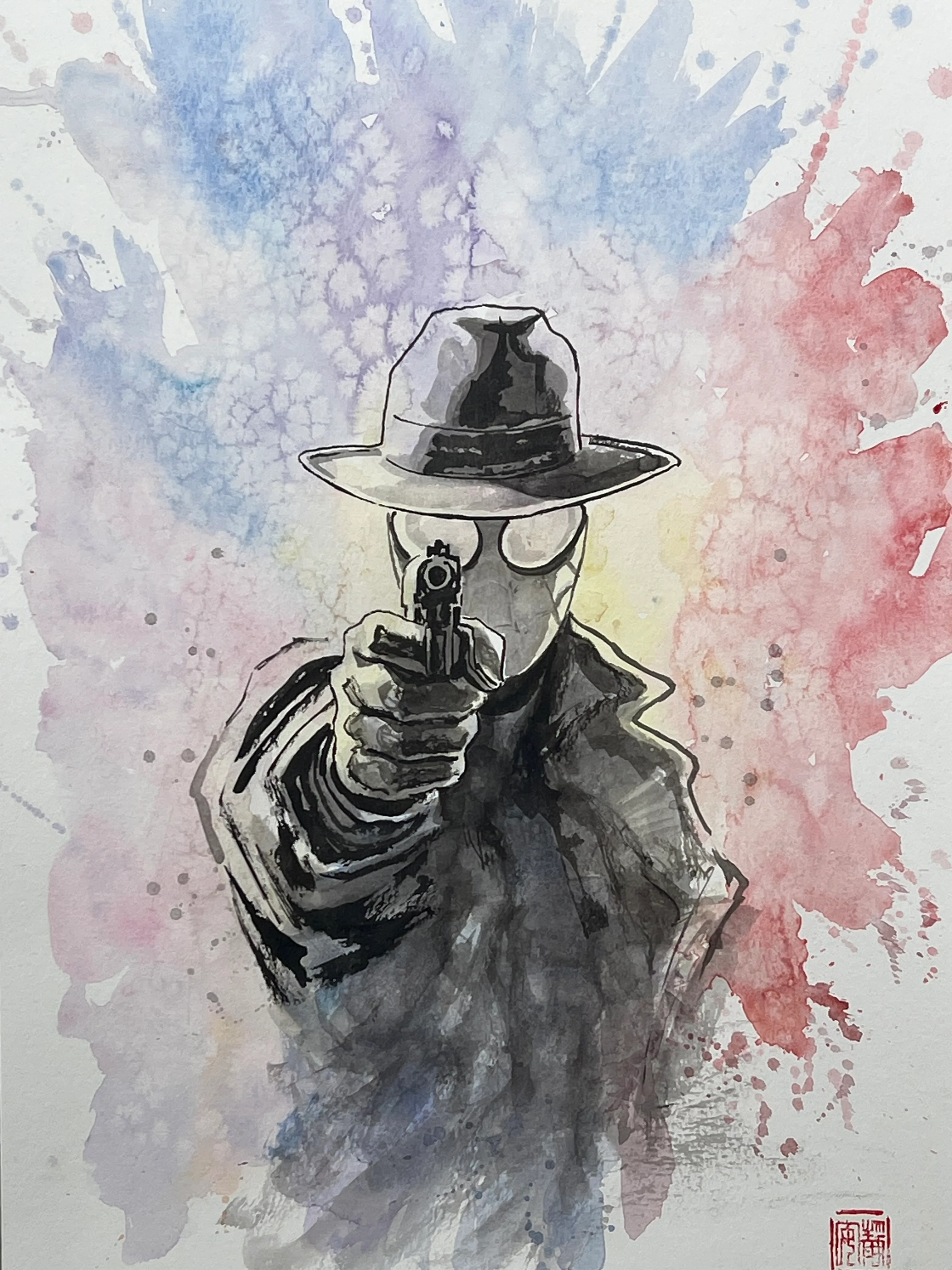 David Mack Original Art Spider-Man Noir #1 Cover (includes 3 pieces of original art - see more photos) - Image 2