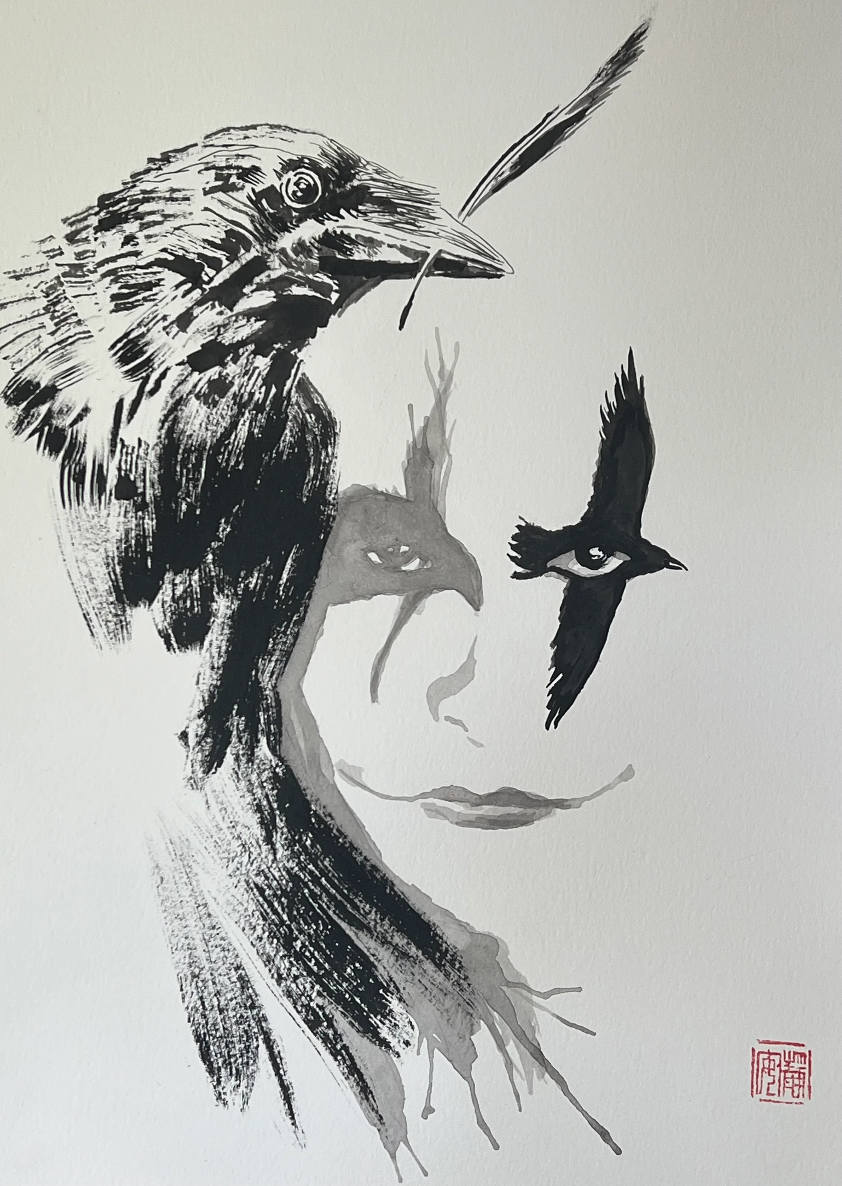 David Mack Original Art The Crow, in Memory of Brandon Lee Tribute 4 2026