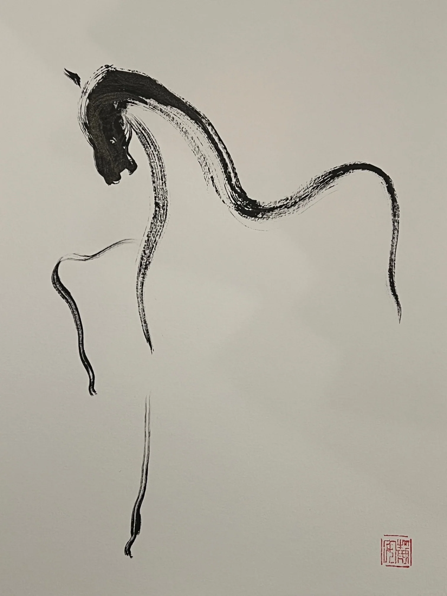 David Mack Original Art The Year of the Horse Brush & Ink Illustration 3