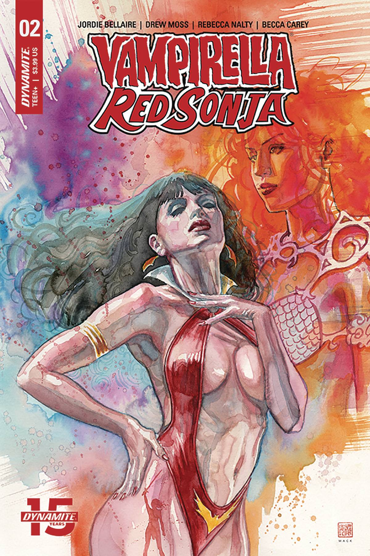 David Mack Original Art Vampirella Red Sonja #2 Cover - Image 2