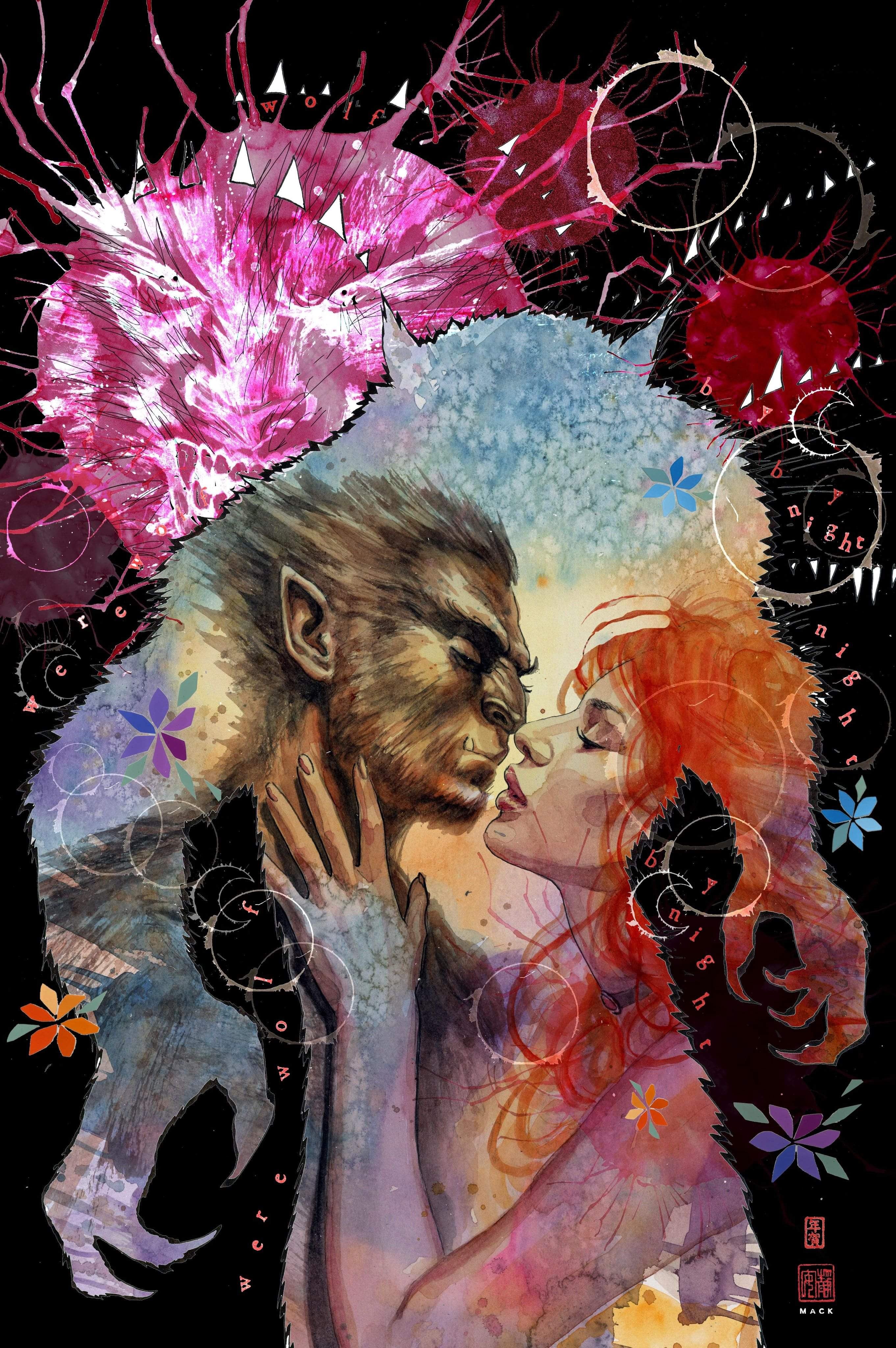 David Mack Original Art Werewolf by Night #2 Cover (Includes 3 Pieces- see images)