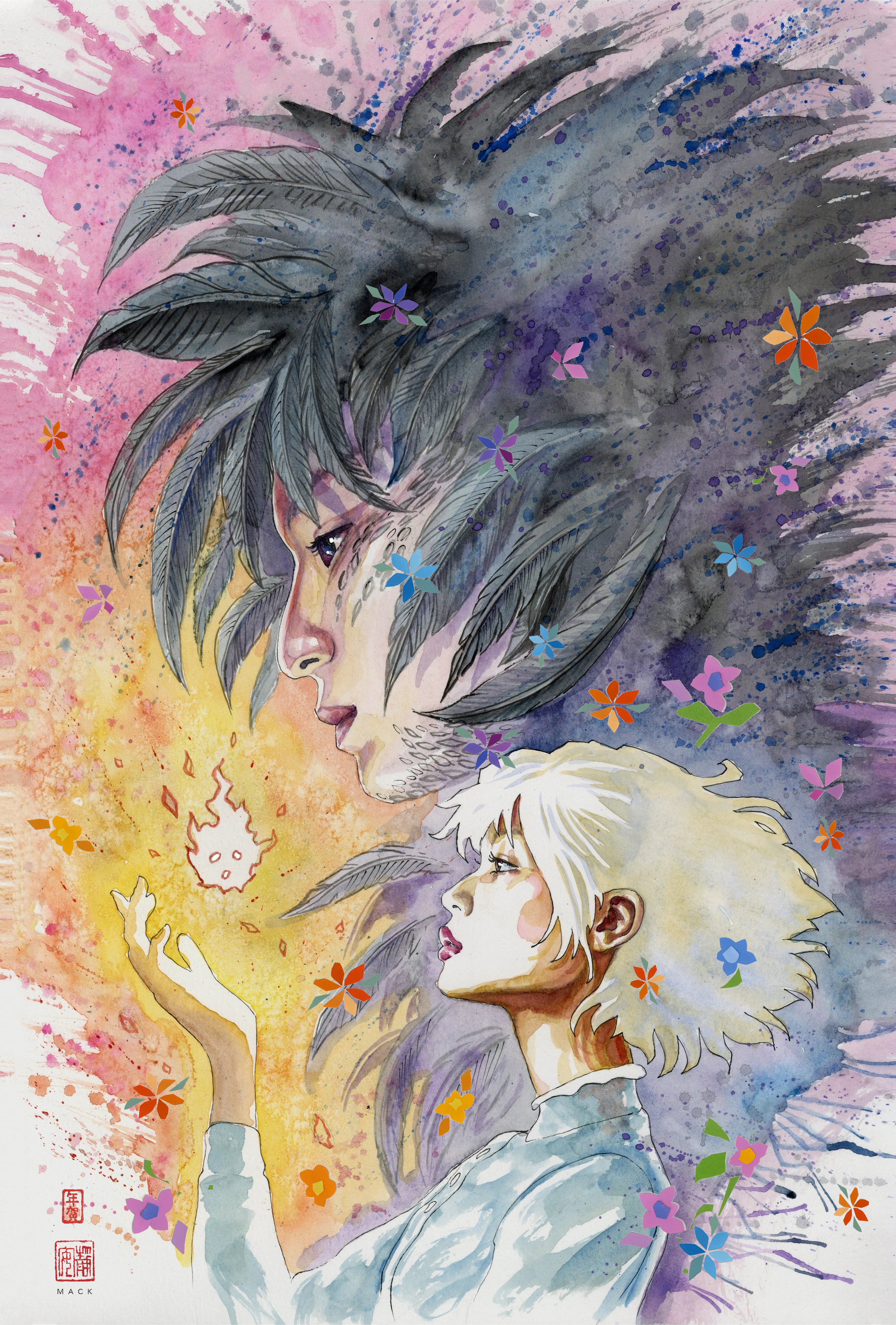 David Mack Studio Ghibli Collection: Howl’s Moving Castle 12x18" Limited Edition Giclee