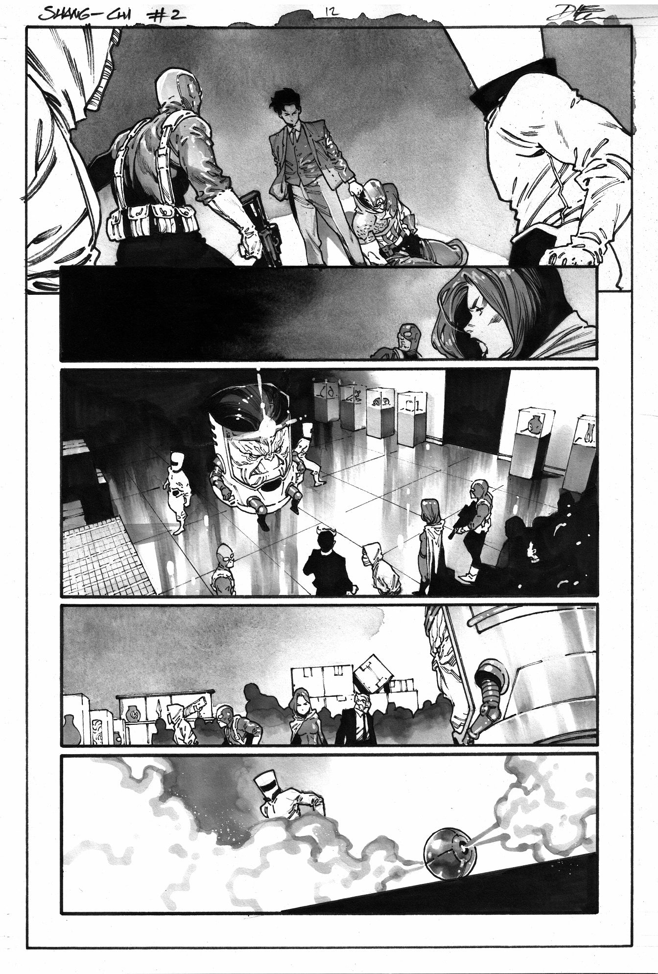 Dike Ruan Original Art Shang-Chi #2 Featuring Captain America Page 12