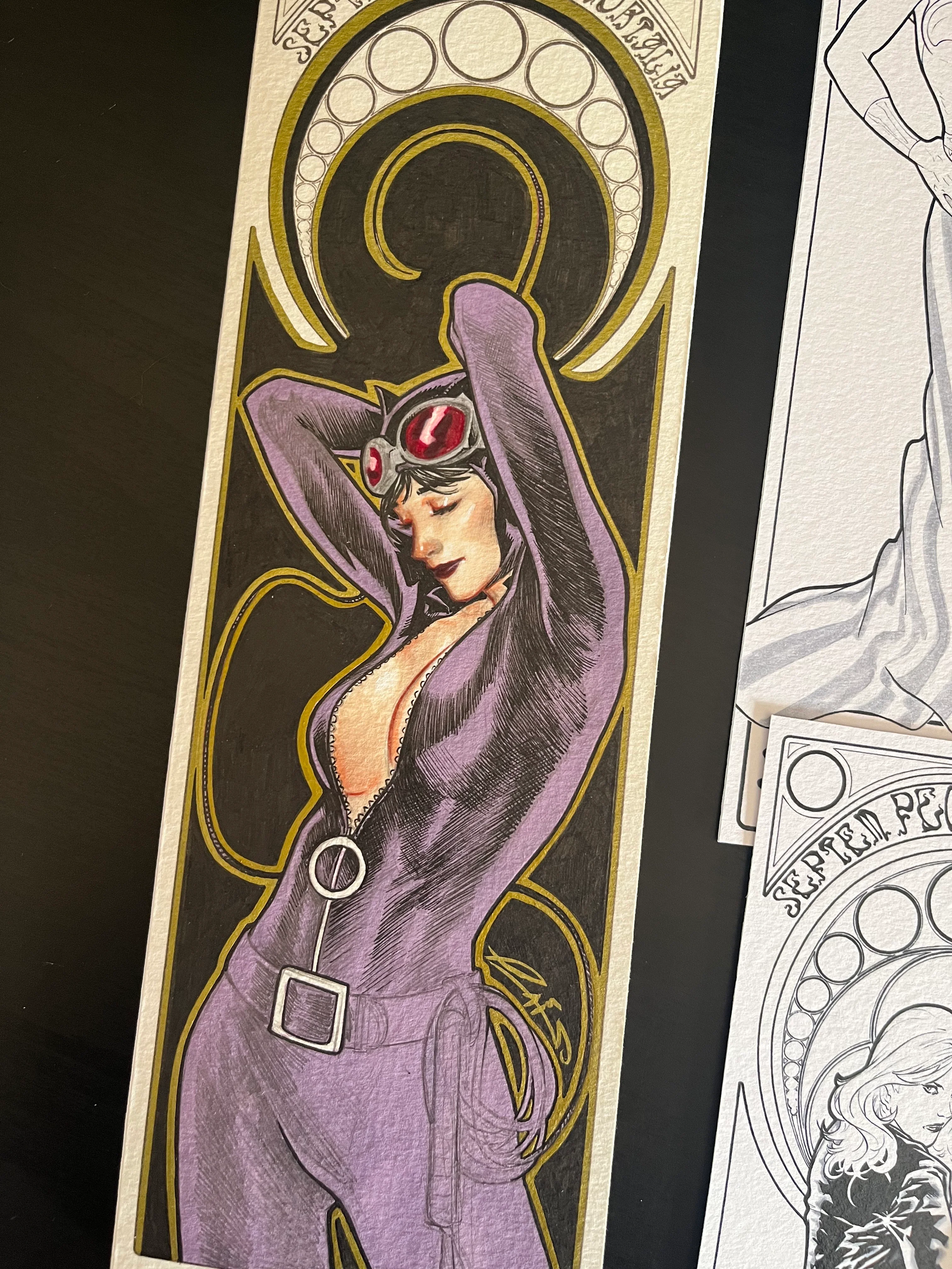 Emilio Laiso Original Art Catwoman Portfolio Blank Cover Art (includes full portfolio prints inside)
