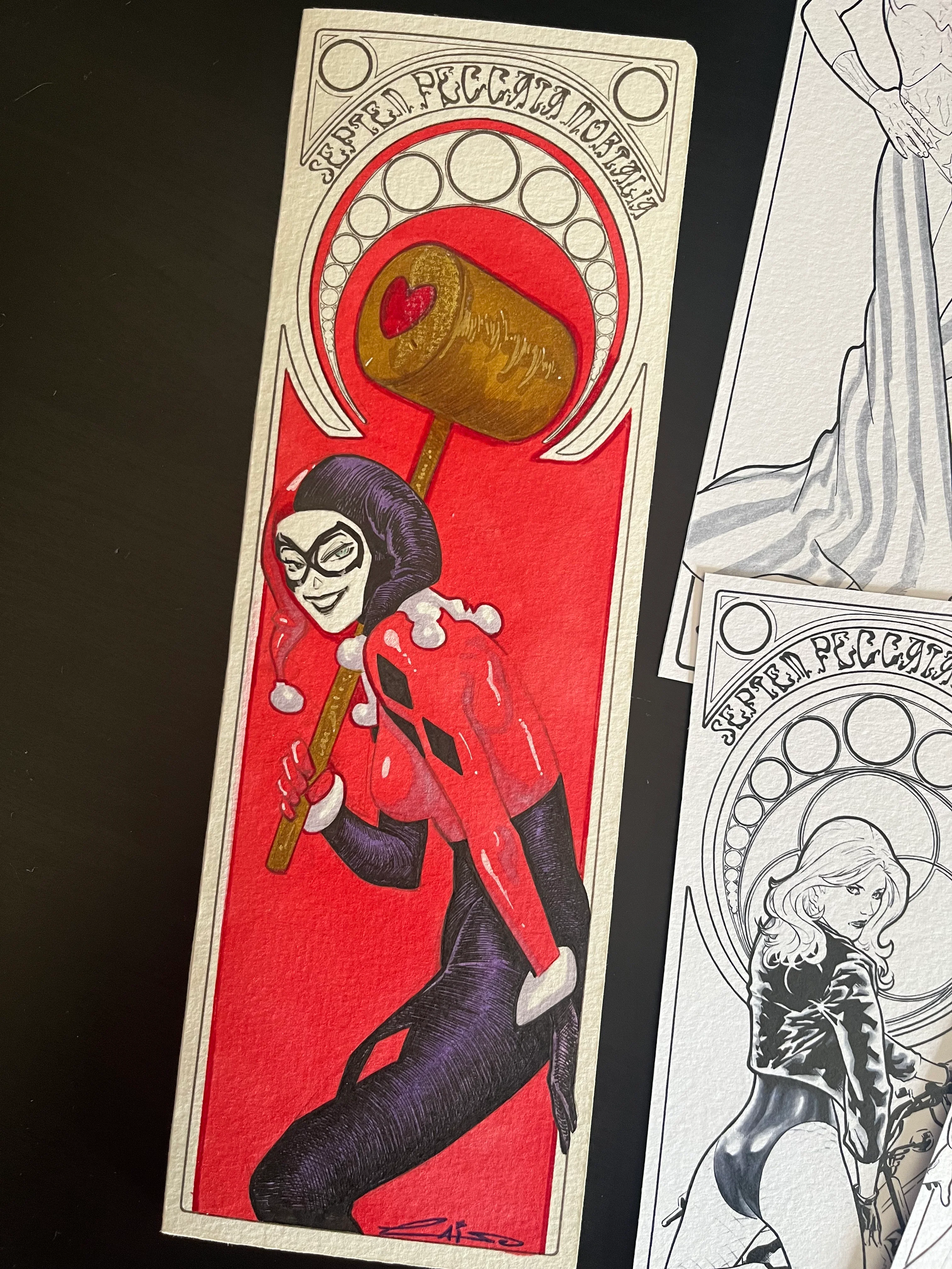 Emilio Laiso Original Art Harley Quinn Portfolio Blank Cover Art (includes full portfolio prints inside) - Image 2
