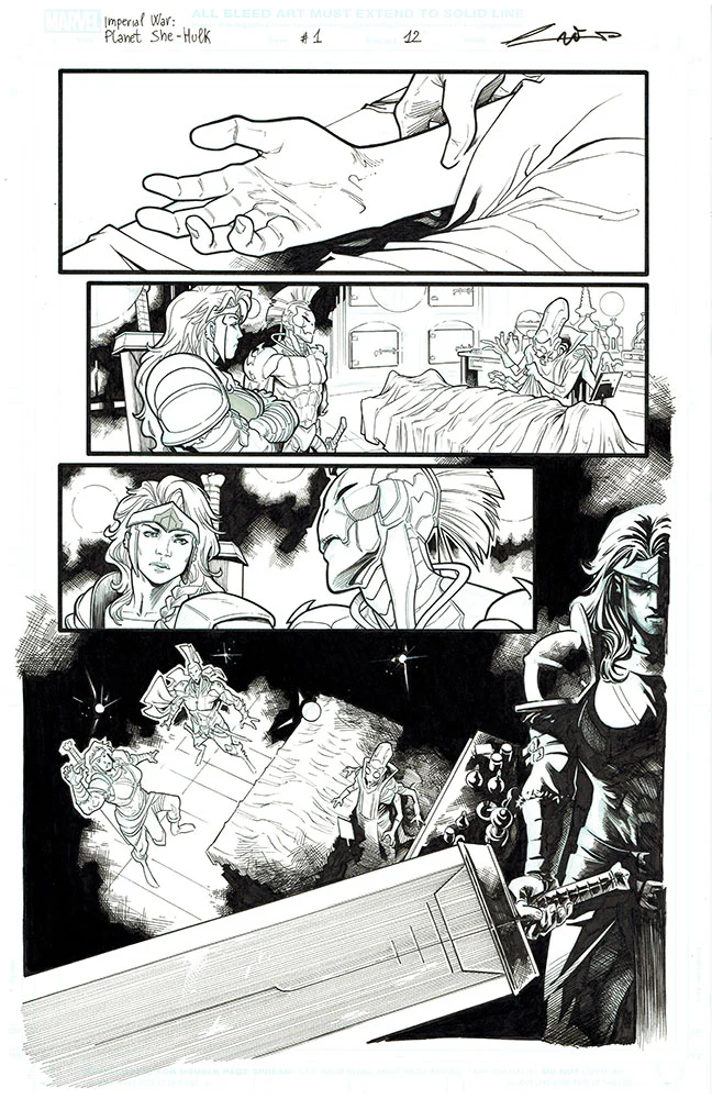 Emilio Laiso Original Art Imperial War: Planet She-Hulk #1 Page 12