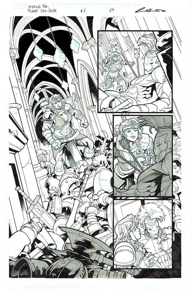 Emilio Laiso Original Art Imperial War: Planet She-Hulk #1 Page 19