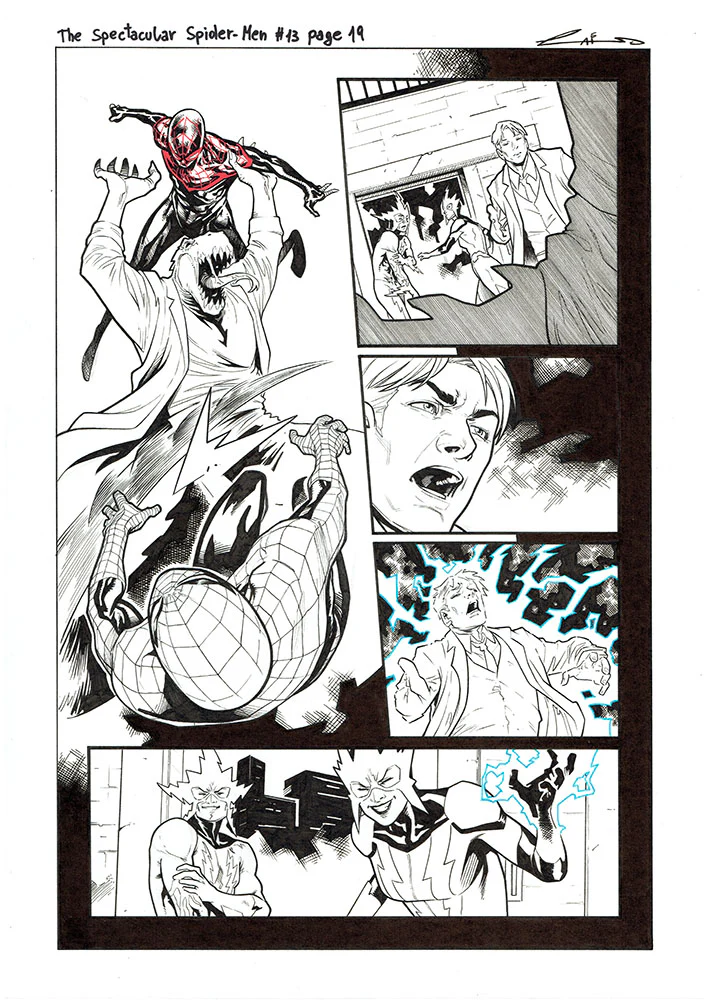 Emilio Laiso Original Art Spectacular Spider-Men #13 Page 19