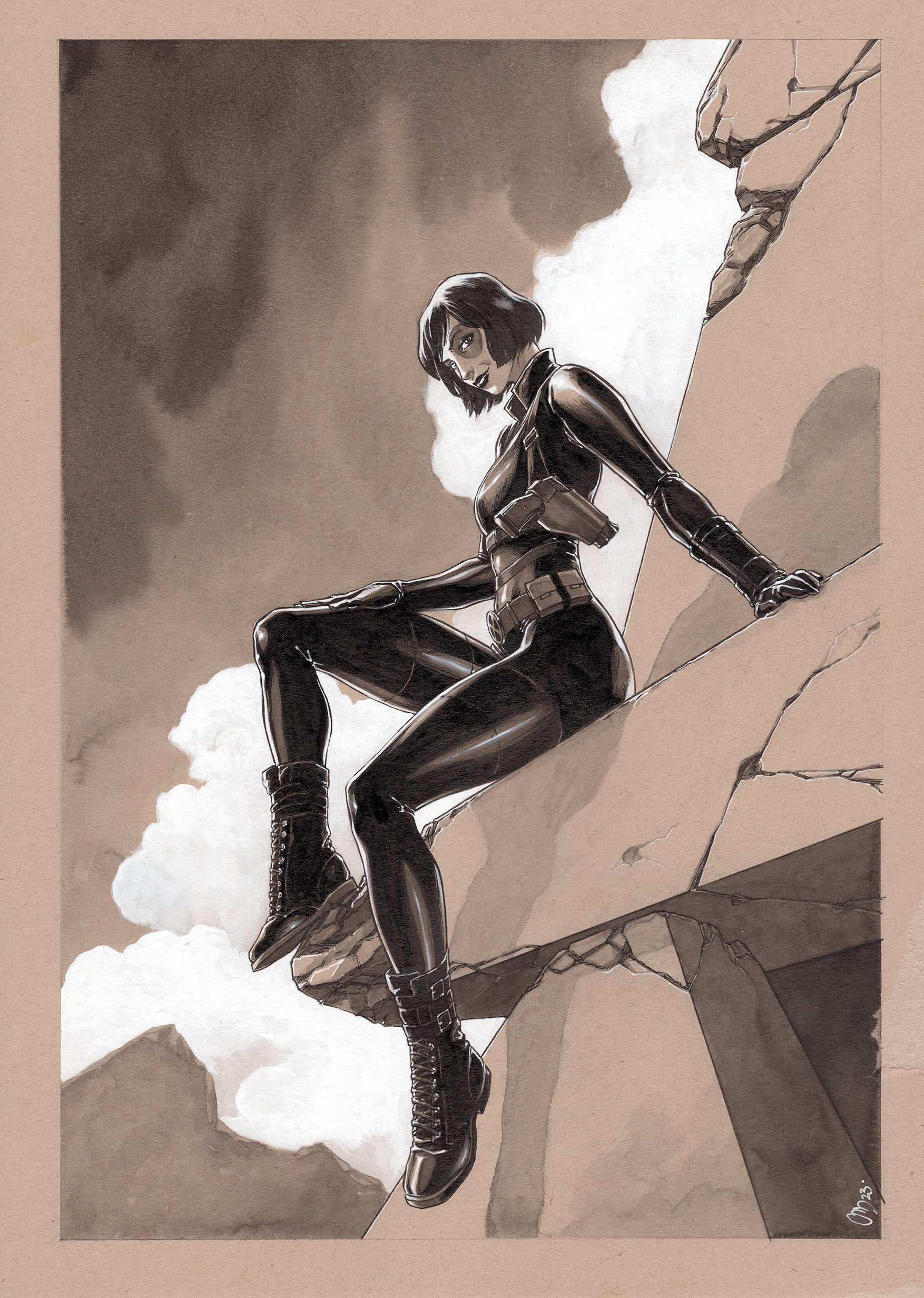 Guillaume Martinez Original Art Domino Illustration