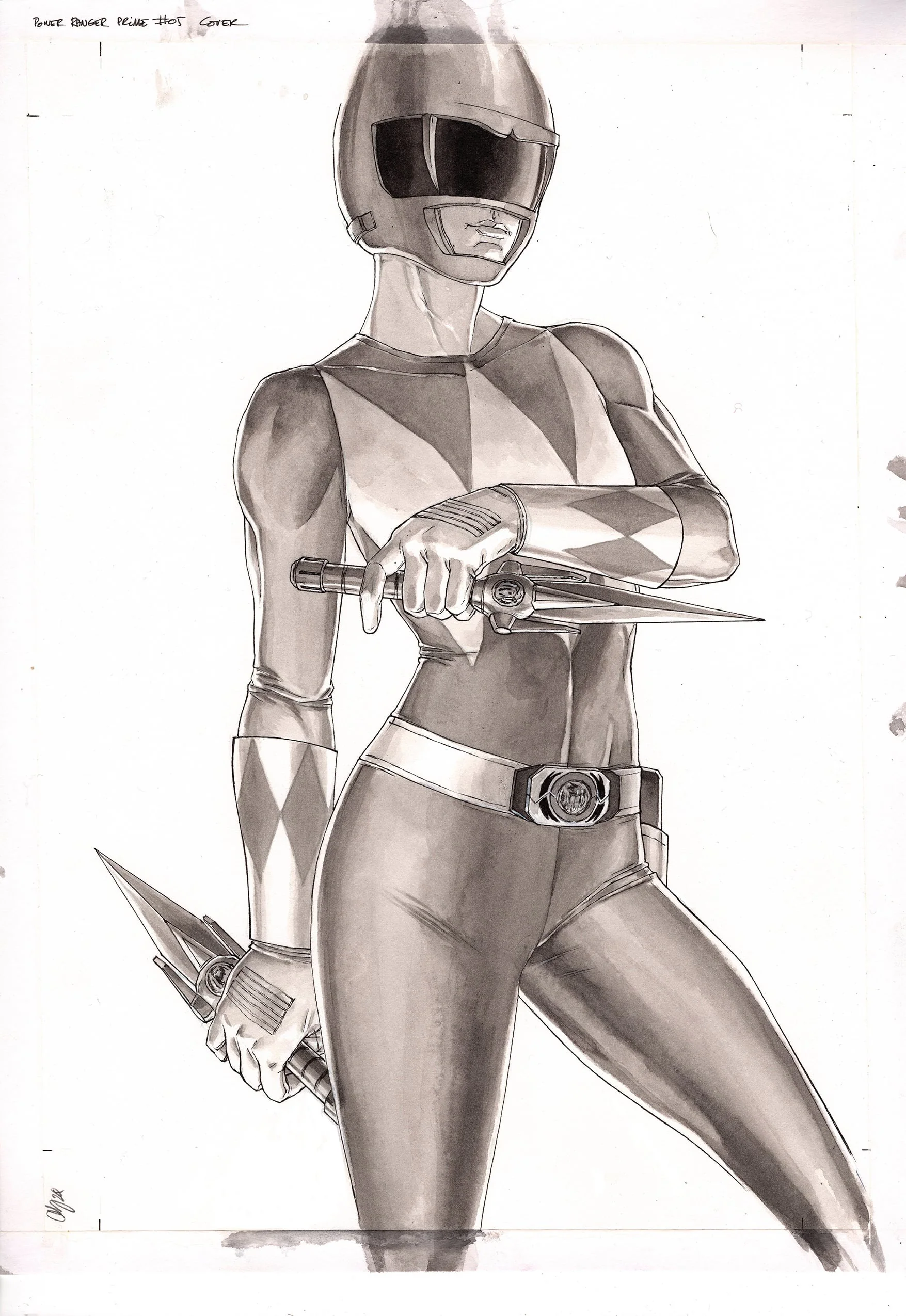 Guillaume Martinez Original Art Power Rangers Prime #5 Cover