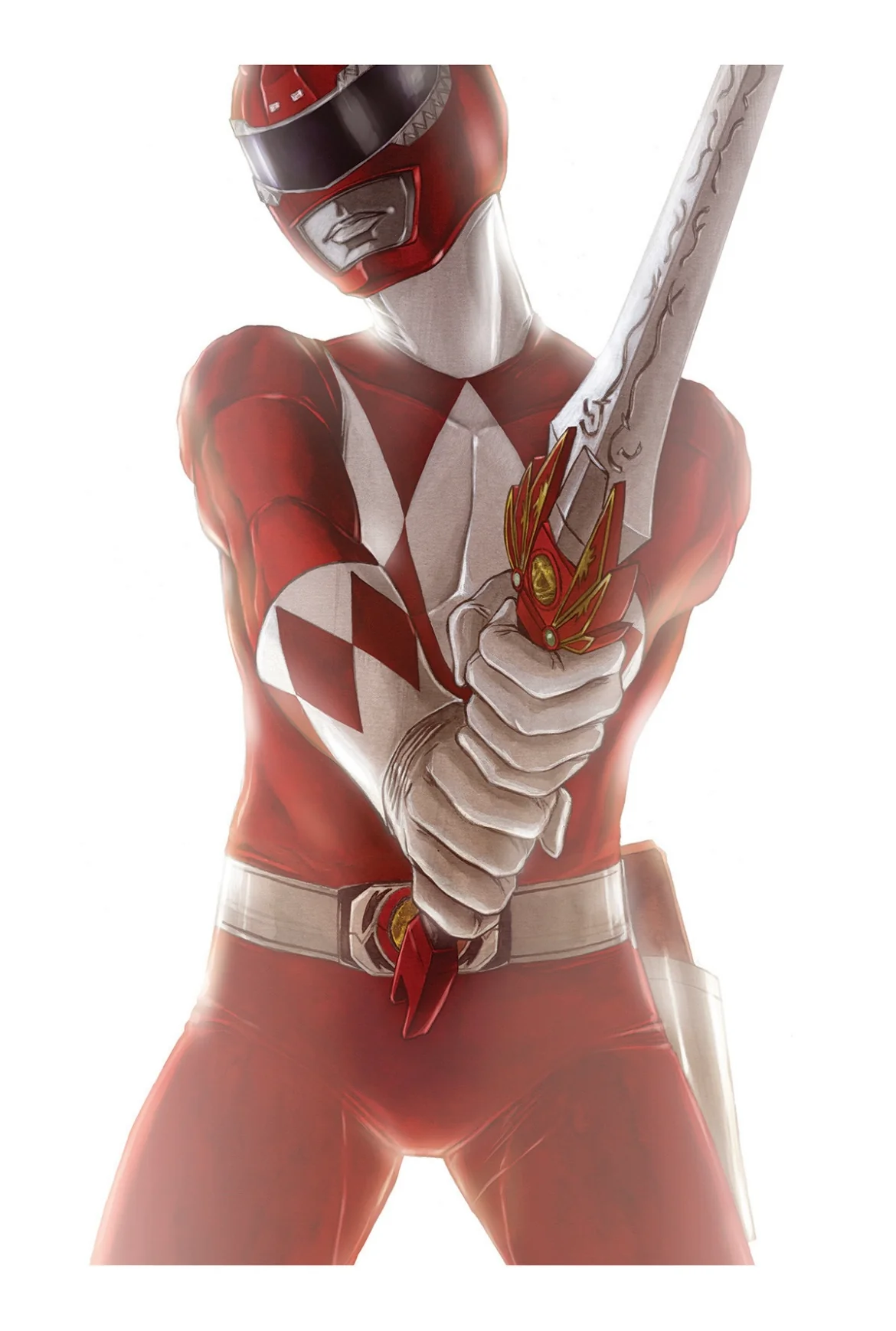 Guillaume Martinez Original Art Power Rangers Prime Unused #1 Cover - Image 2