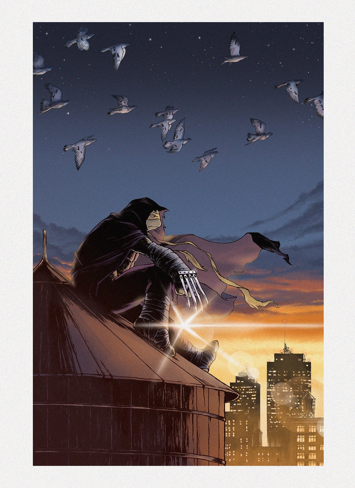 Guillaume Martinez Original Art Teenage Mutant Ninja Turtles Jennika Illustration With Coloured Giclee Included - Image 2