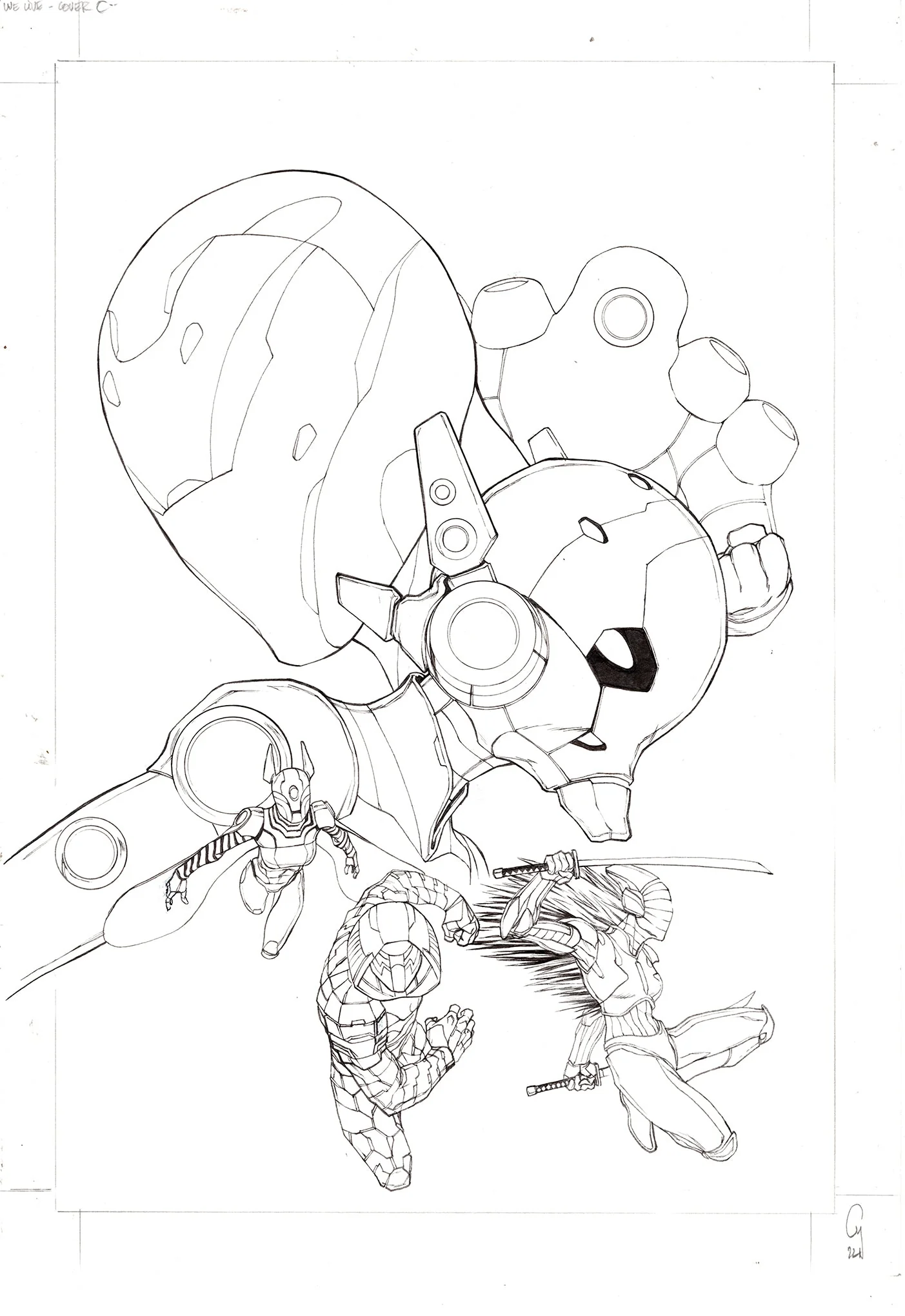 Guillaume Martinez Original Art We Live: Age of Palladions #1 Metal Cover