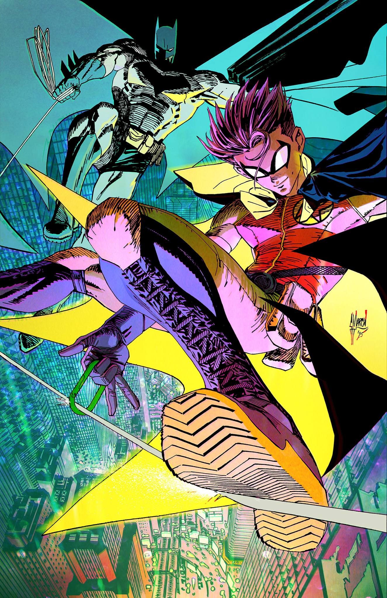 Guillem March Original Art Batman and Robin #25 Cover - Image 2