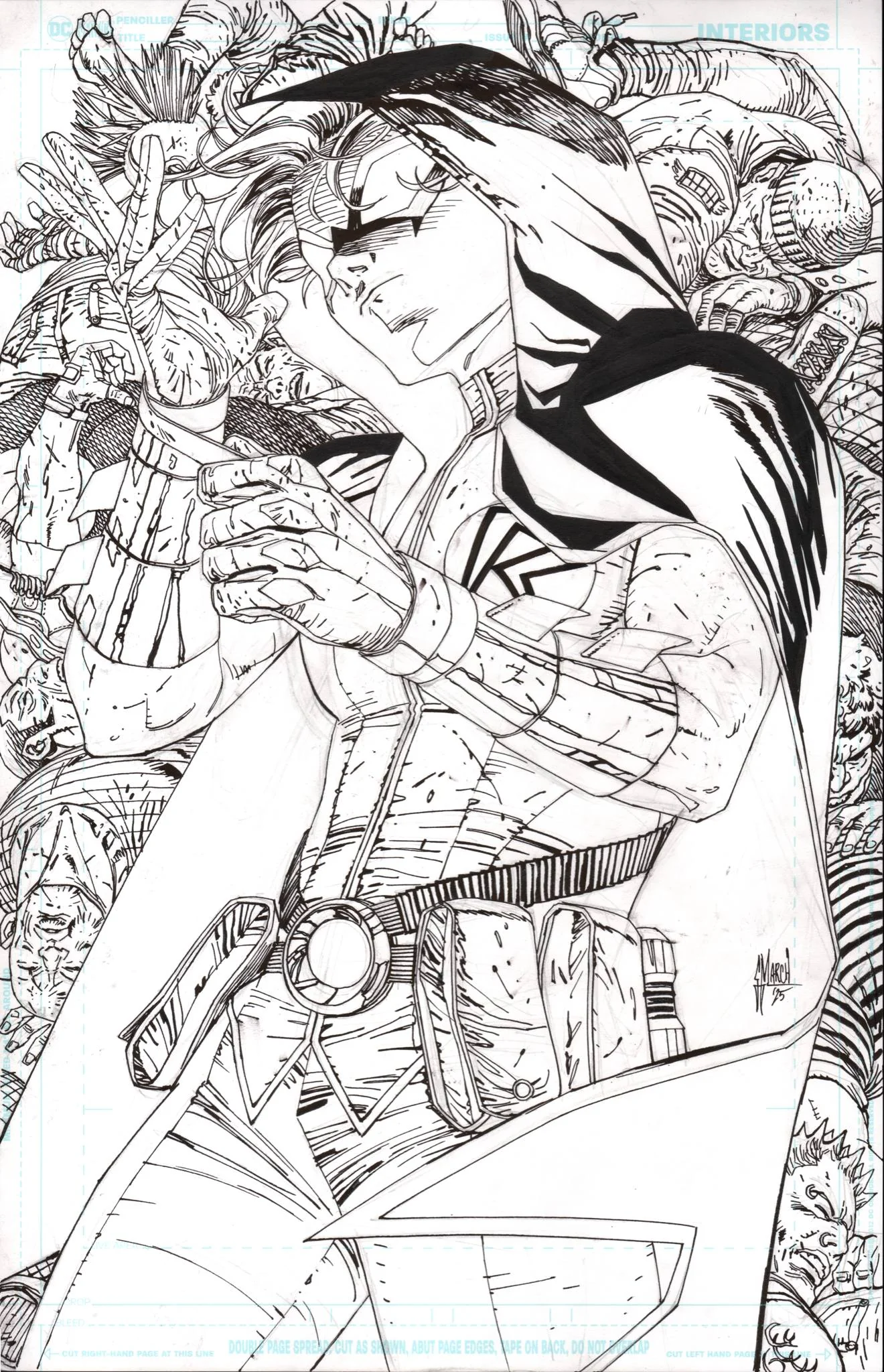 Guillem March Original Art Batman and Robin #26 Cover