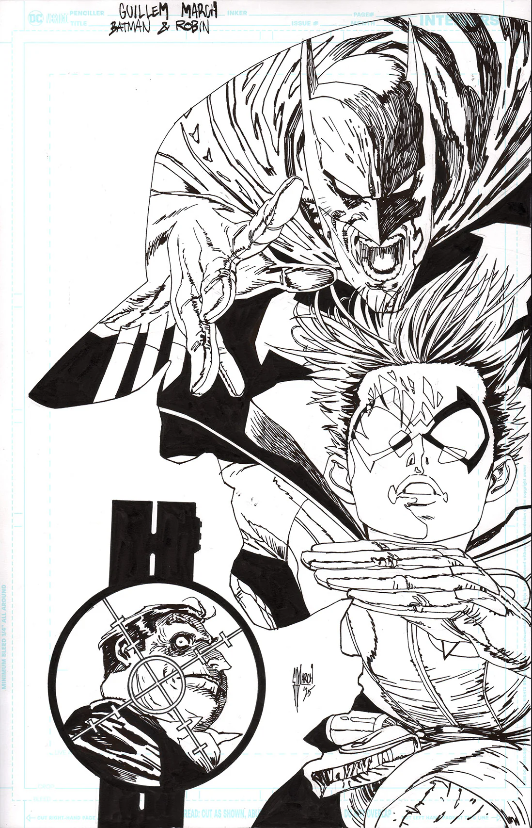 Guillem March Original Art Batman and Robin #27 Cover