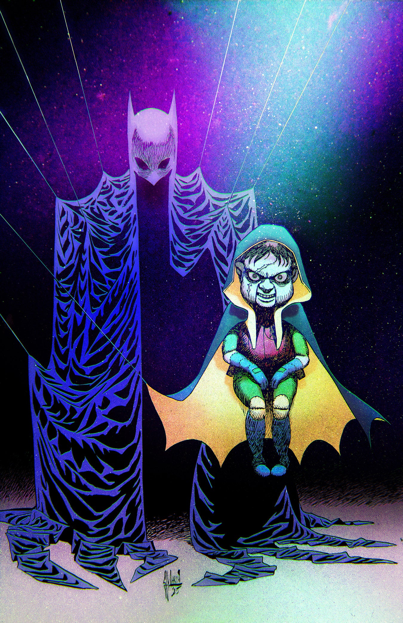 Guillem March Original Art Batman and Robin #28 Cover - Image 2