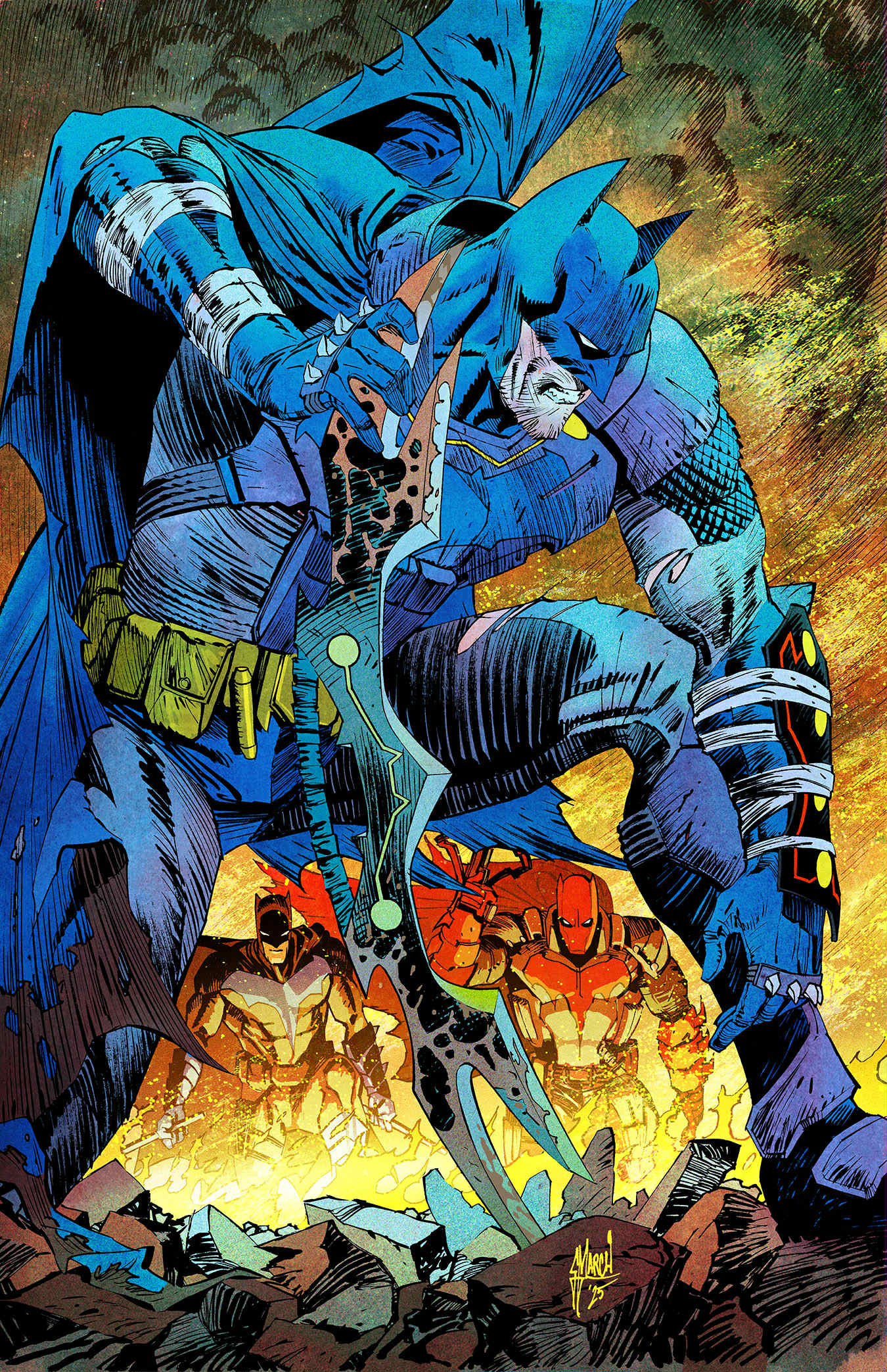 Guillem March Original Art DC K.O.: Knightfight #2 Batman Cover - Image 2