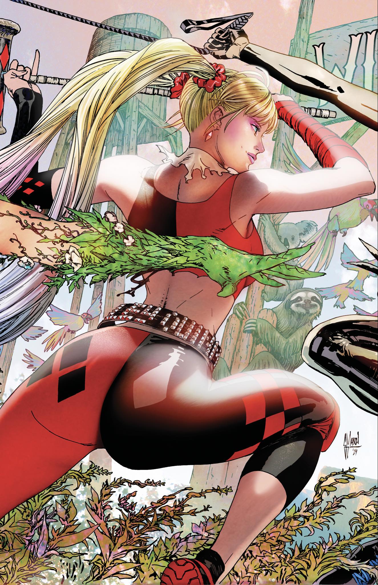 Guillem March Original Art Gotham City Sirens Connecting #1-4 Covers - Image 4
