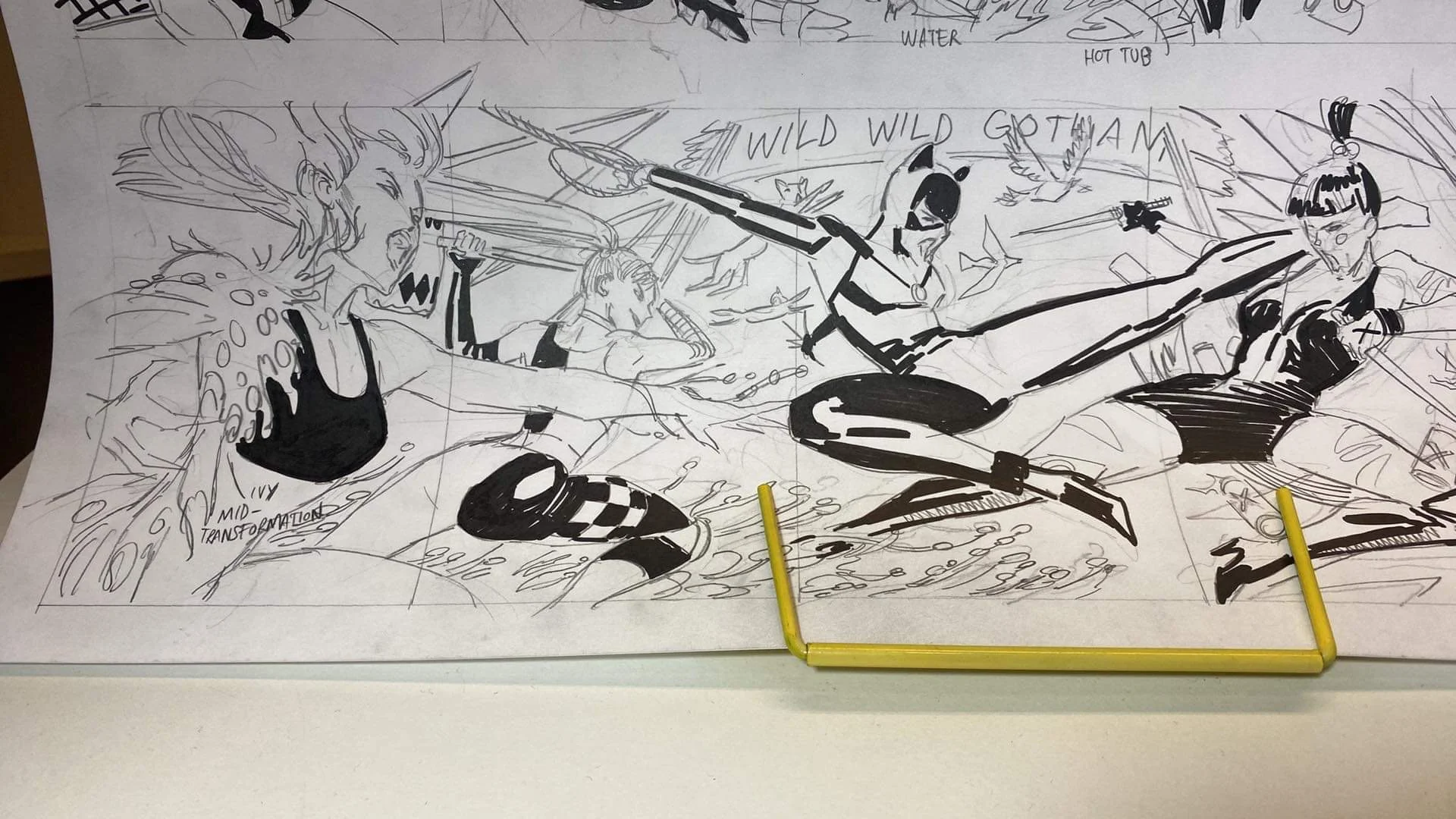 Guillem March Original Art Gotham City Sirens Connecting #1-4 Covers - Image 7