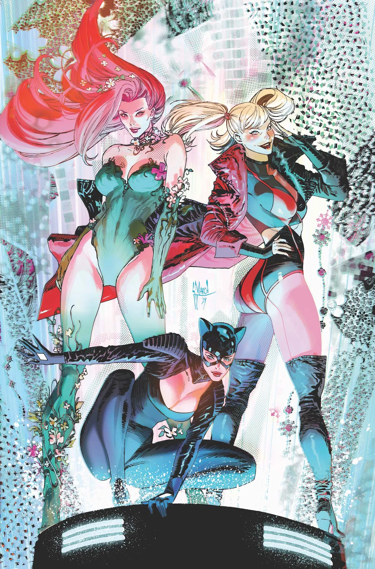 Guillem March Original Art Gotham City Sirens: Uncovered #1 Cover - Image 2