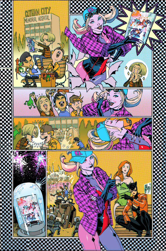 Guillem March Original Art Gotham City Sirens Uncovered Single Feature Page - Image 2
