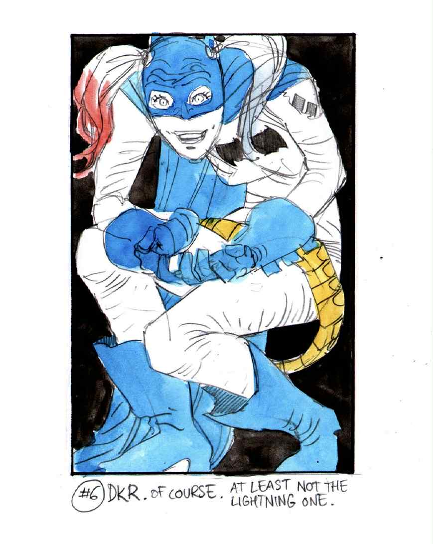 Guillem March Original Art Harley Quinn #62 DKR Batman Outfit Homage Cover - Image 3