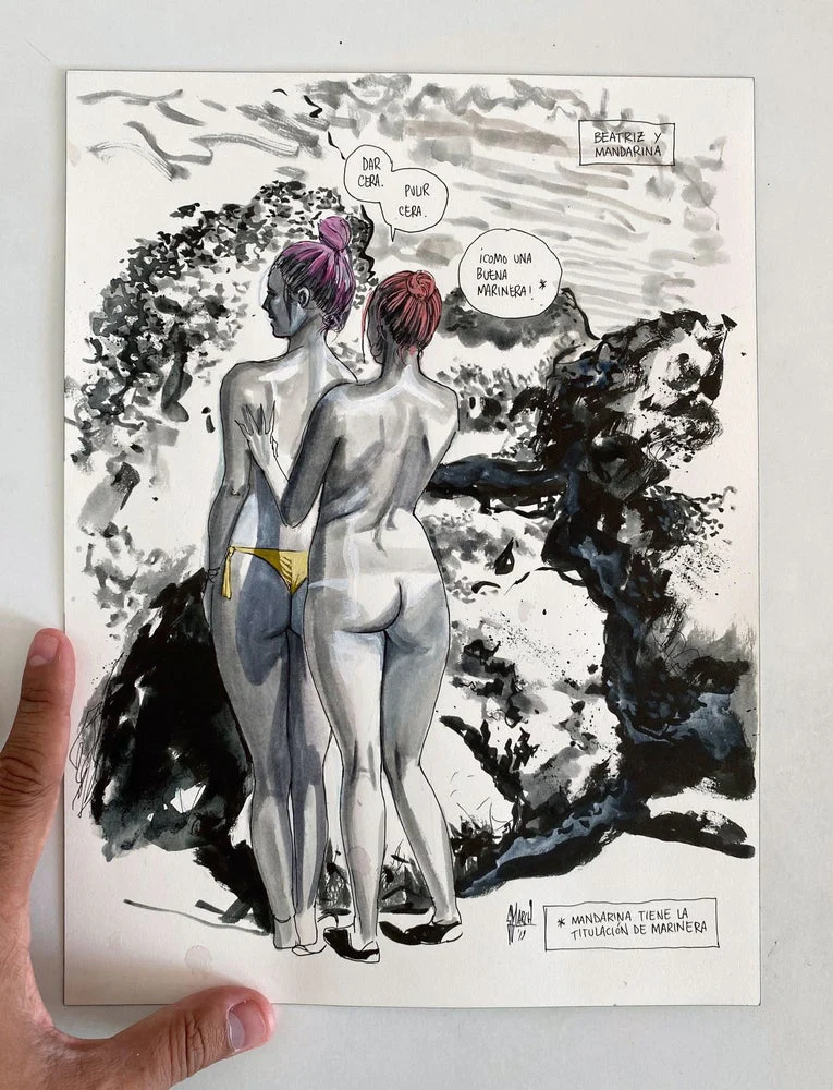 Guillem March Original Art Summer Muse Marina & Beti 3 - Image 2