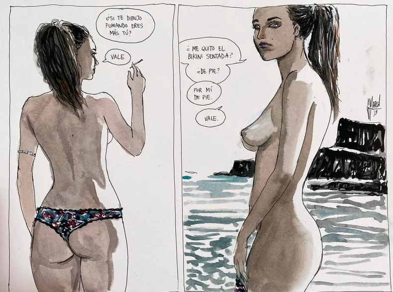 Guillem March Original Art Summer Muse Raquel 2