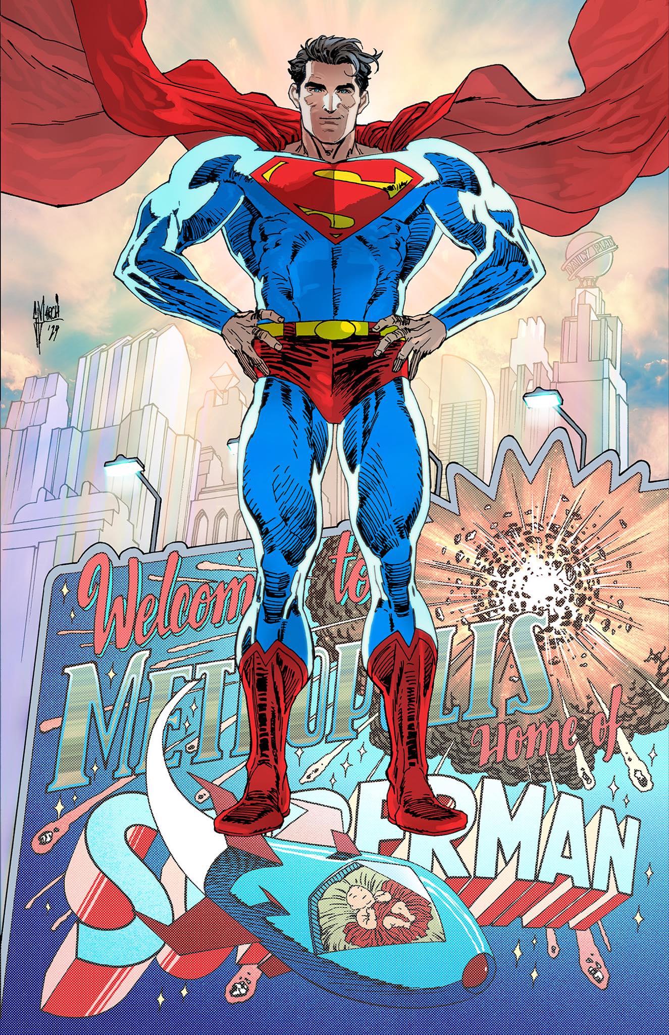 Guillem March Original Art Superman #1069 Cover - Image 2