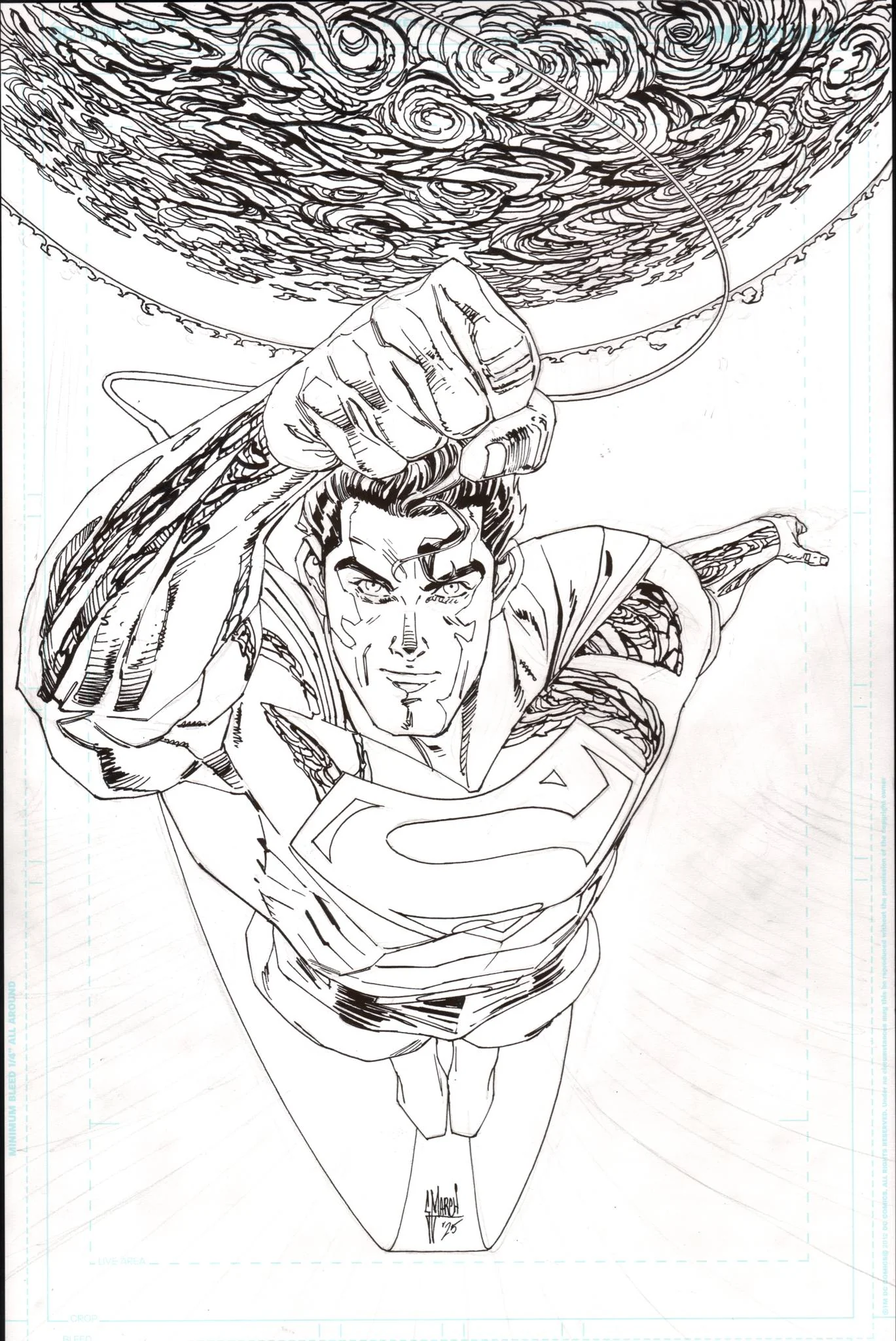 Guillem March Original Art Superman Unlimited #7 Cover
