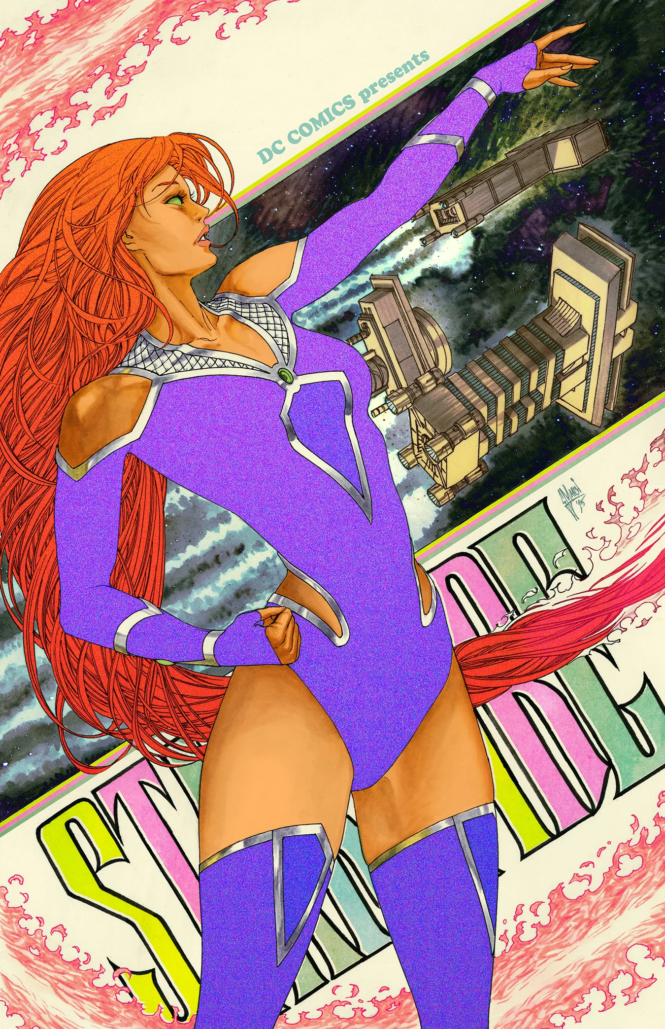 Guillem March Original Art Titans #29 Starfire Cover - Image 2
