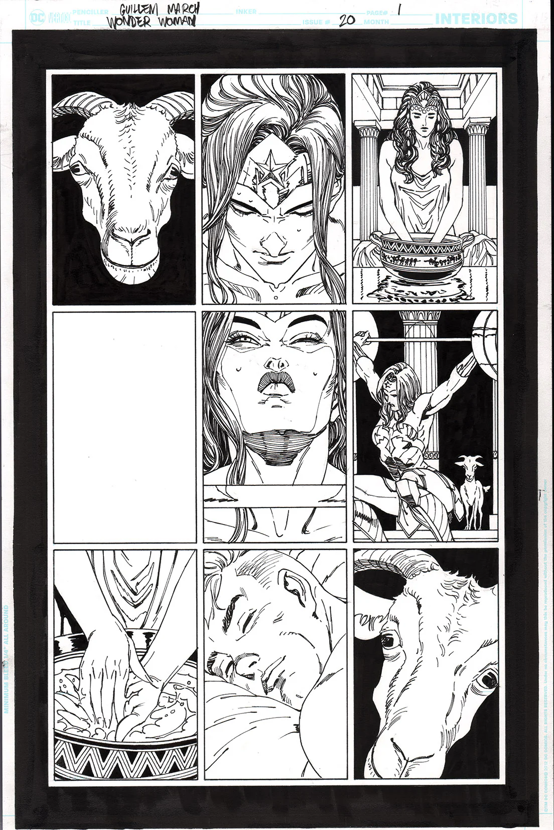 Guillem March Original Art Wonder Woman #20 Page 1