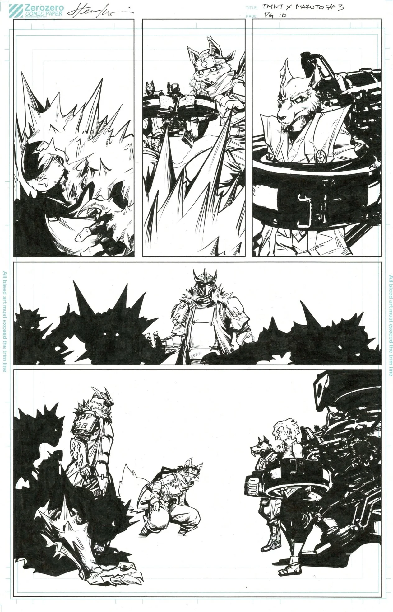 Hendry Prasetya Original Art TMNT X Naruto #3 Page 10