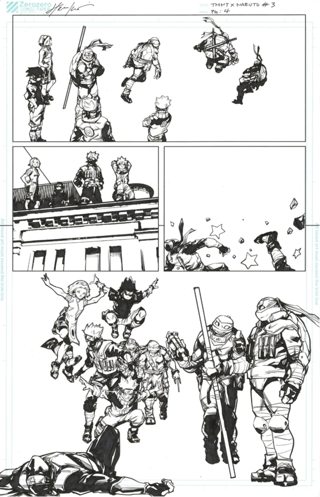 Hendry Prasetya Original Art TMNT X Naruto #3 Page 4