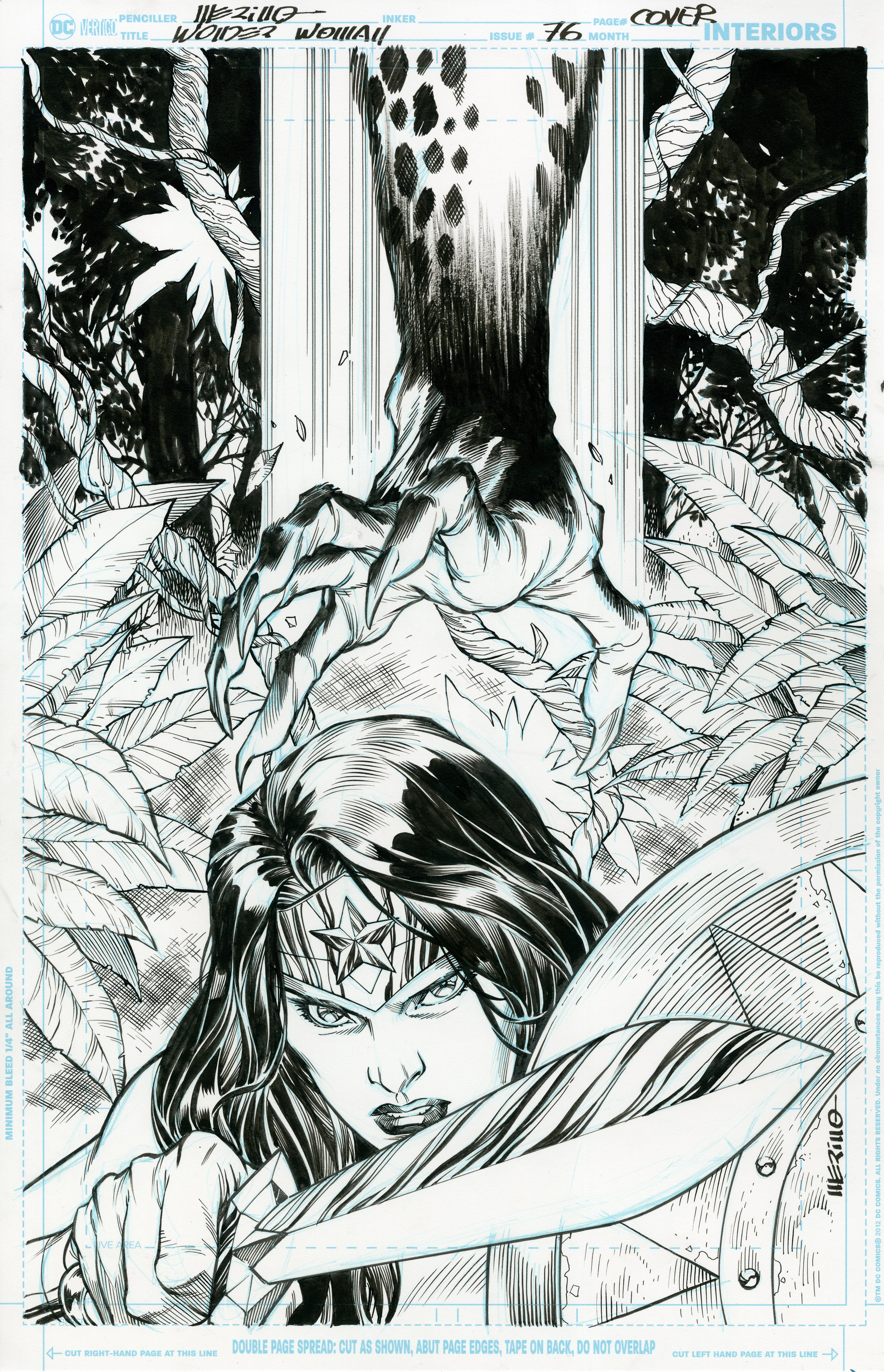 Jesus Merino Original Art Wonder Woman #76 Cover