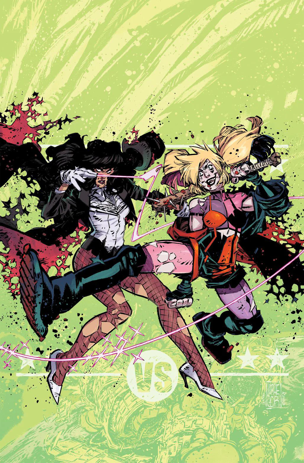 Jorge Corona Original Art DC K.O.: Harley Quinn vs Zatanna #1 Cover - Image 2